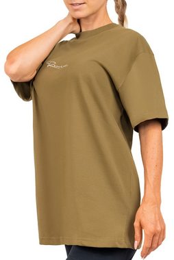 Reichstadt Oversize-Shirt Casual Oversize Shirt 23RSW044 Khaki XL mit Stitching am Kragen