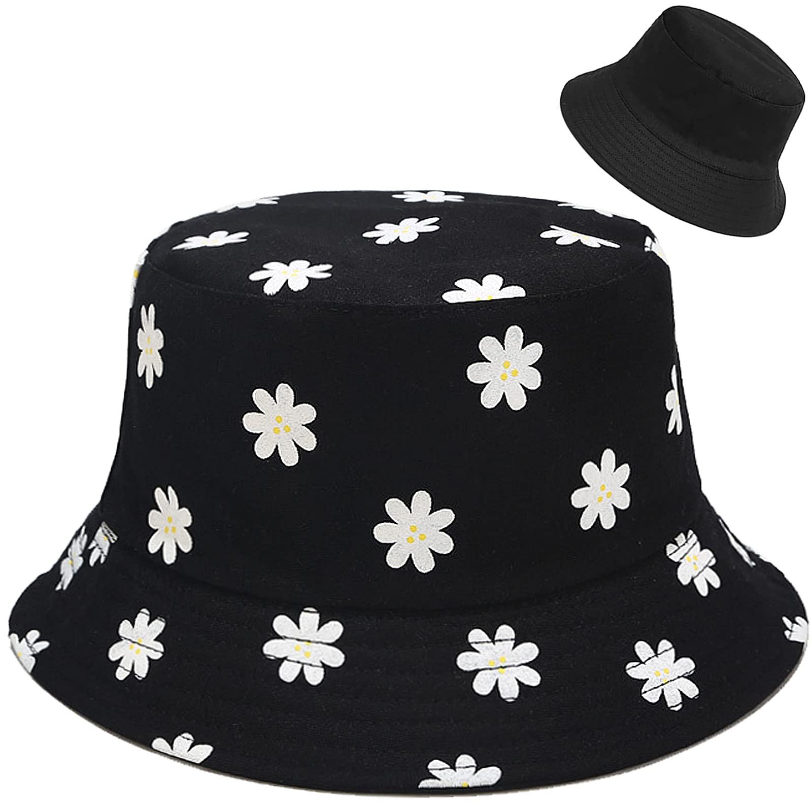 FOUORTUNATE-BEE Fischerhut Reversibel Fischerhut Anglerhut Sonnenhut Für Damen Mädchen 56-58cm
