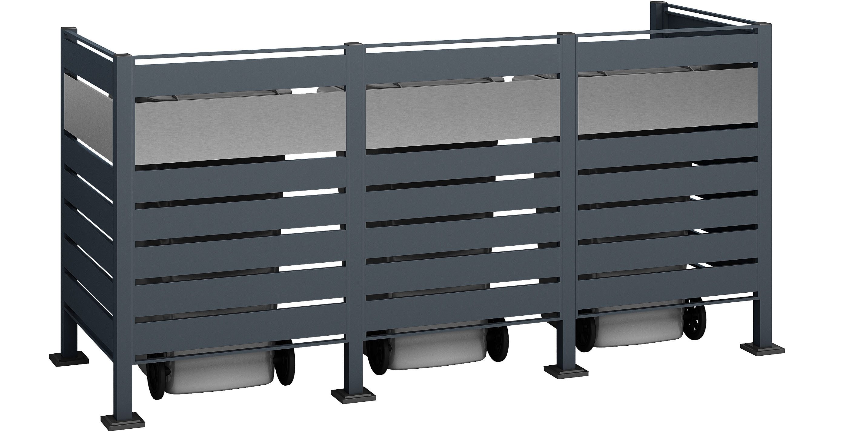 WESTMANN Mülltonnenbox Planum, Platz für 3 Mülltonnen á 240 l