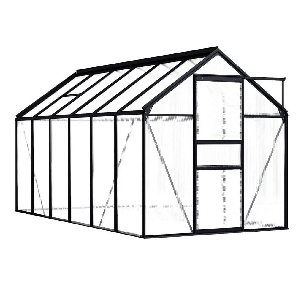 Thumbnail - vidaXL Gewächshaus, Treibhaus Anthrazit Aluminium 7,03 m²