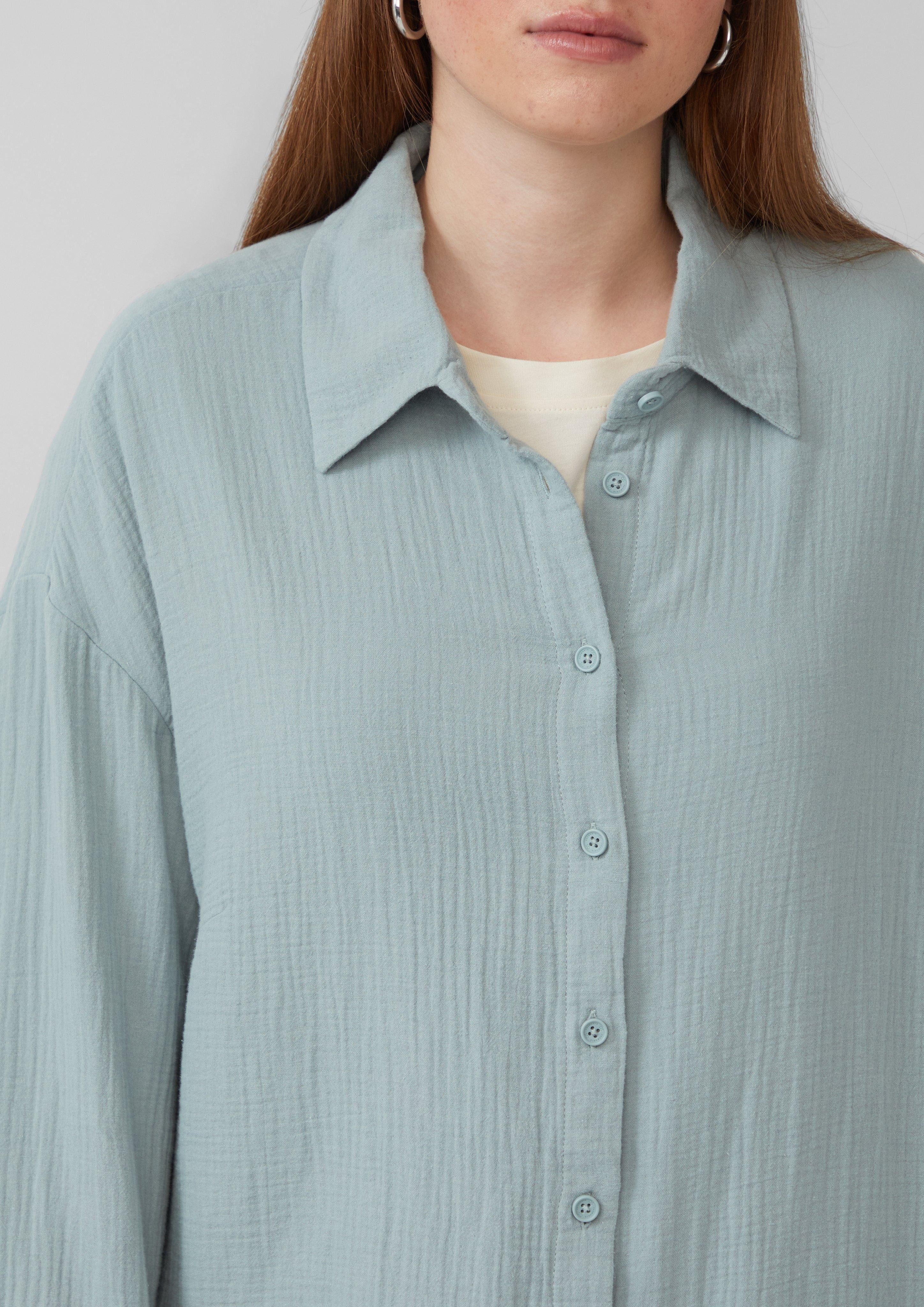 QS Langarmbluse Hemdbluse aus Musselin im günstig online kaufen