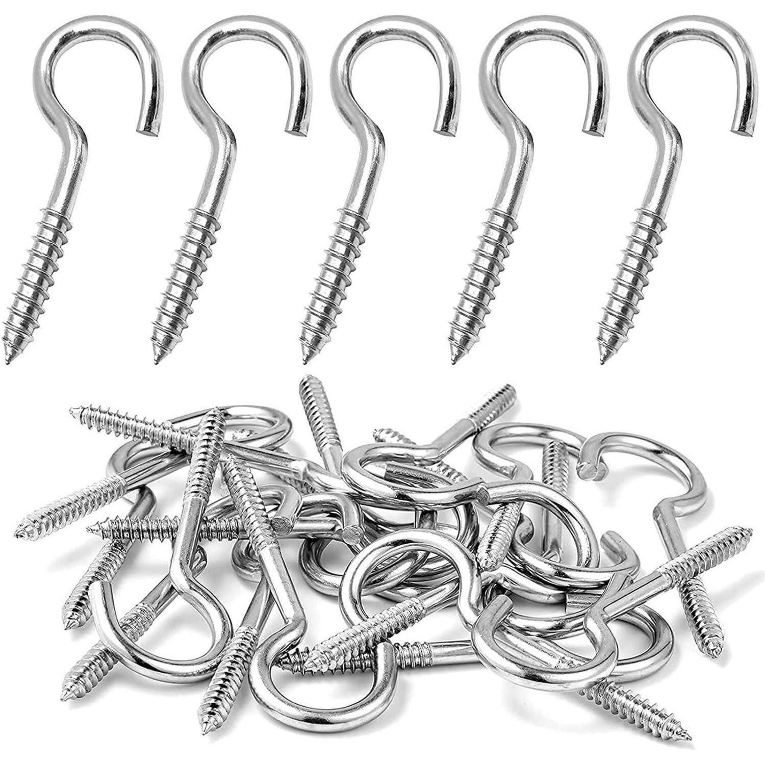 MOGADEE Deckenhaken Schraubhaken Edelstahl Deckenhaken Hakenschraube 10 Stück 40mm Robuste