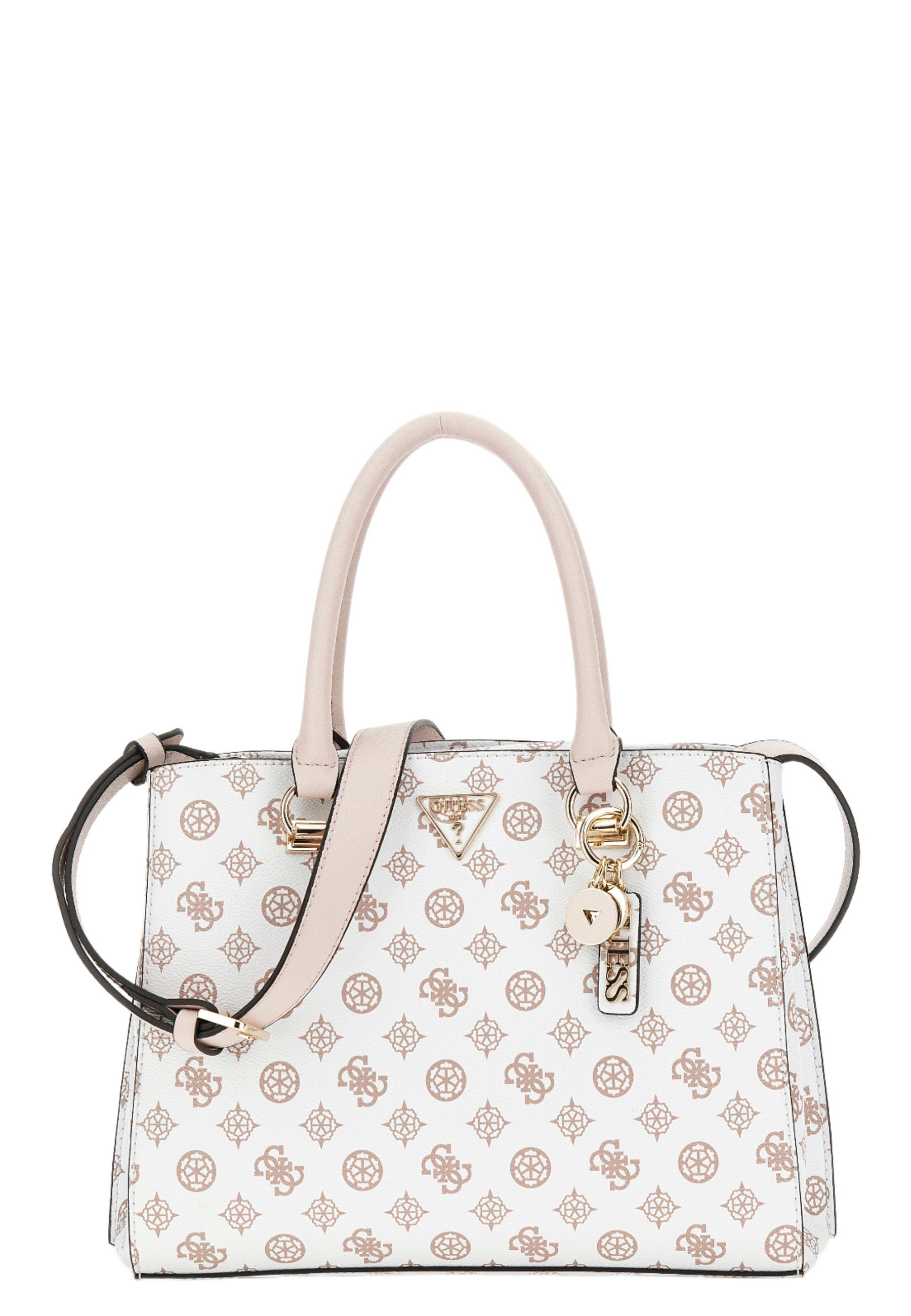 Guess Handtasche Noelle white Girlfriend Satchel logo