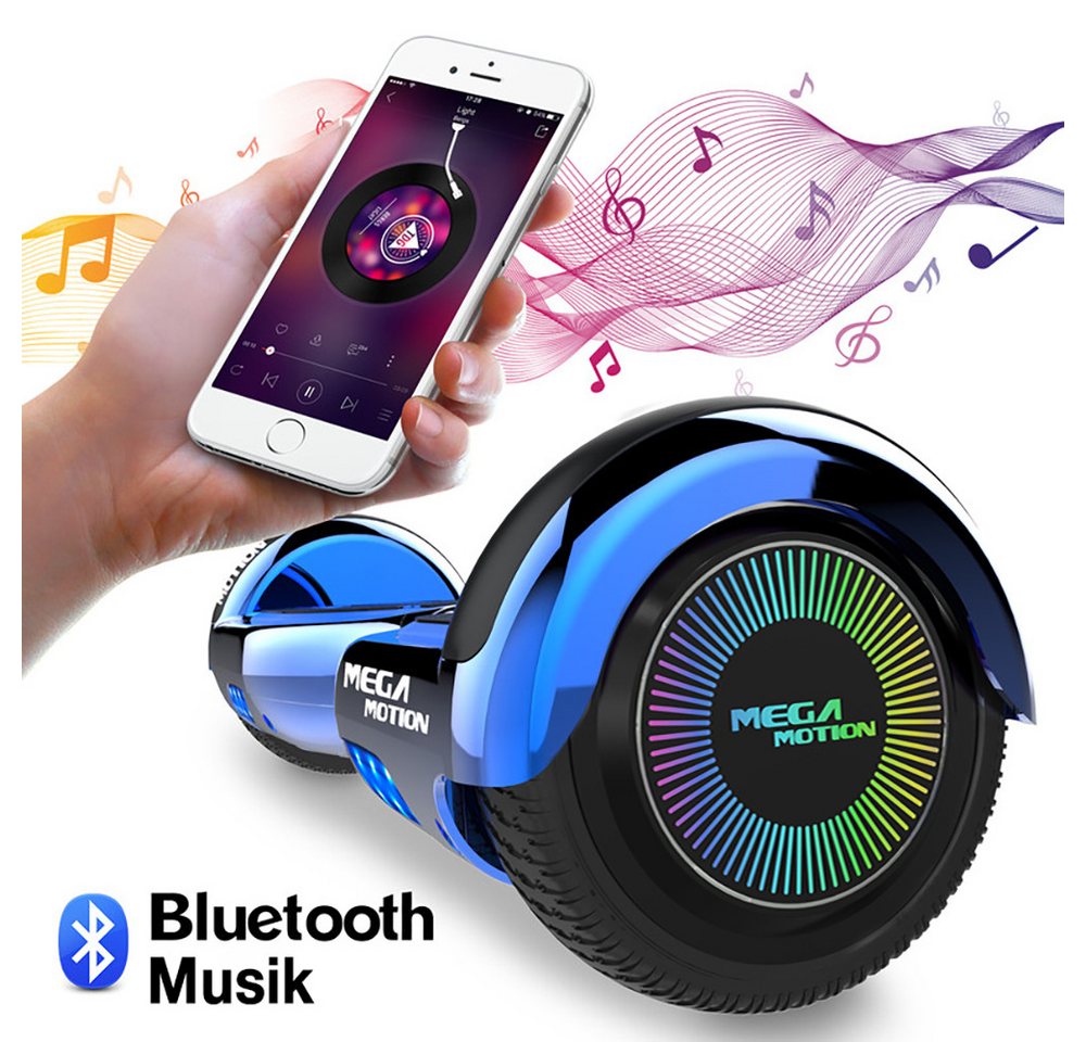 Thumbnail - Mega Motion Balance Scooter Kart A03, 15,00 km/h, 6.5" Hoverboards mit Hoverkart Bluetooth Lautsprecher LED-Light