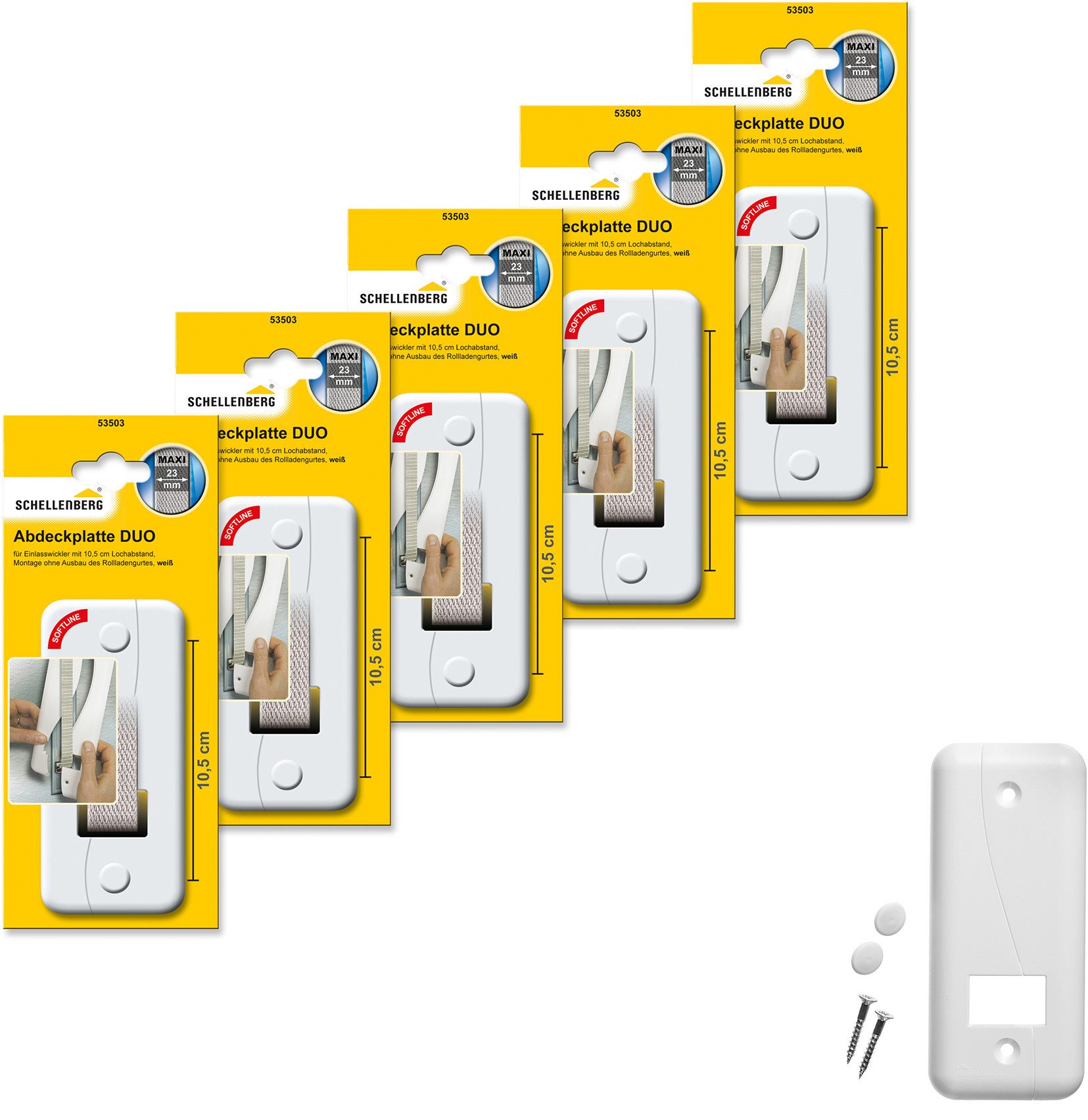 SCHELLENBERG Gurtwickler-Abdeckplatte Duo Maxi, 10,5 cm Lochabstand, langle günstig online kaufen