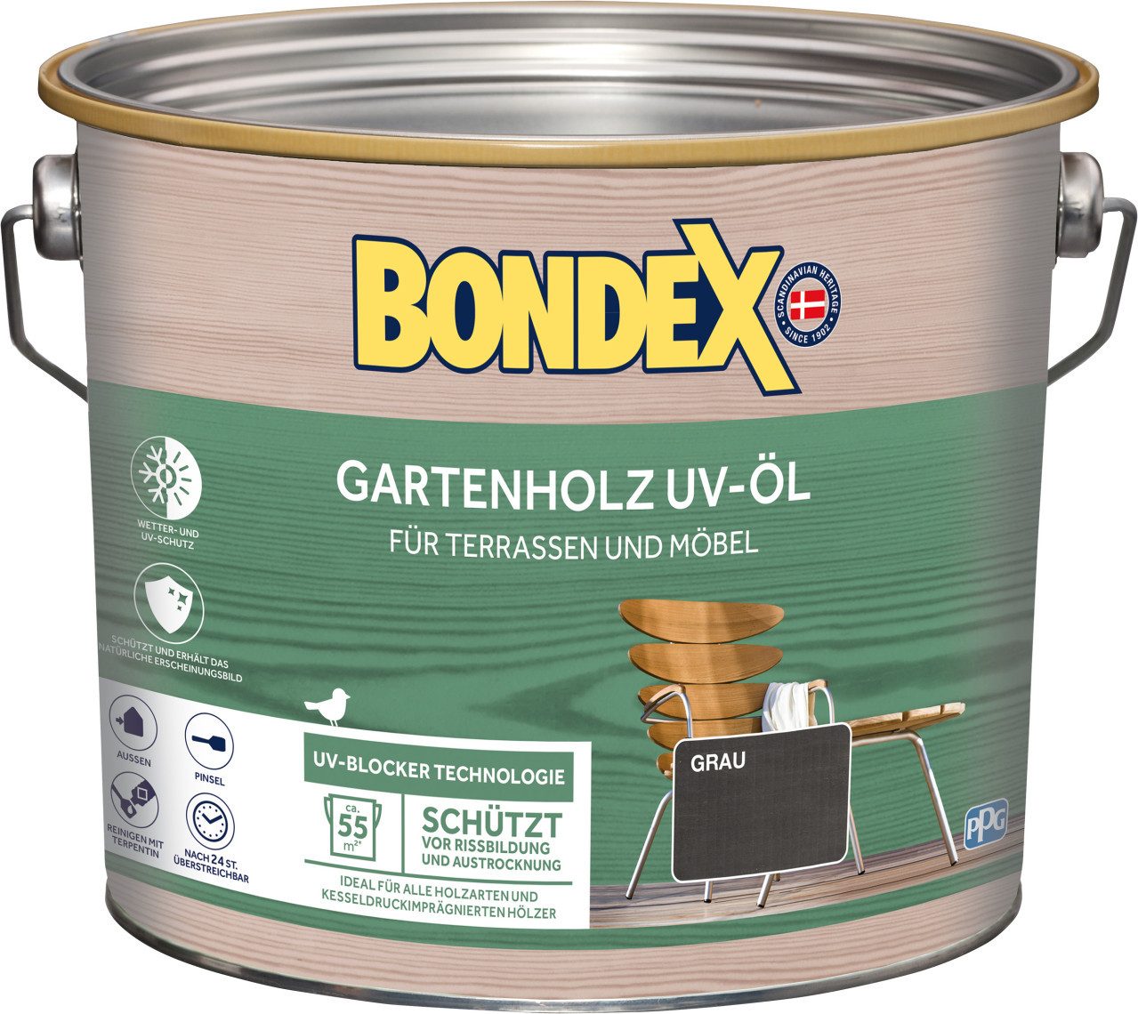 Bondex Hartholzöl Bondex Holz Öl UV 2,5 L grau