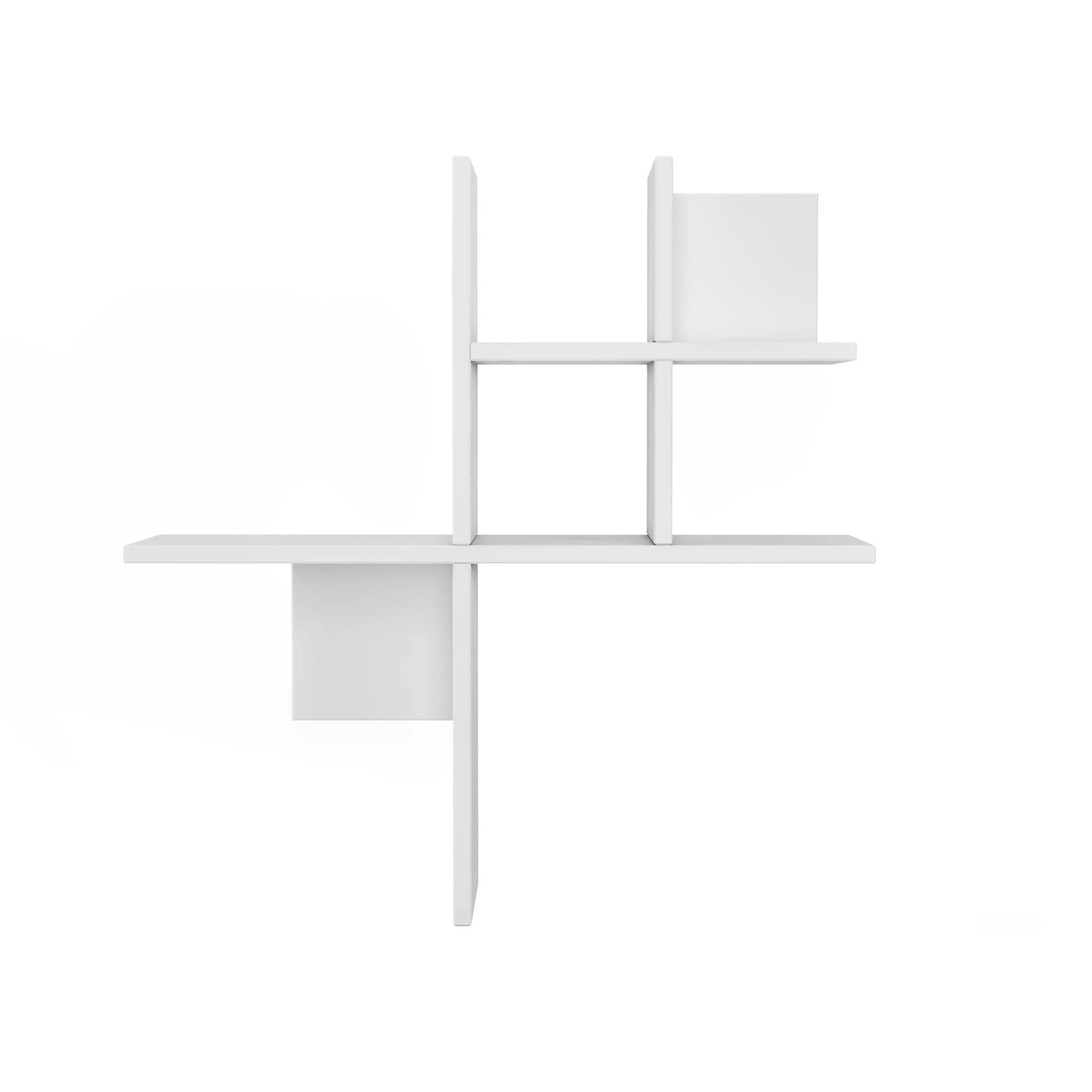DEMA Braun/Weiß Home Wandregal 23cm cm Balance x x 74 & 76cm Weiß