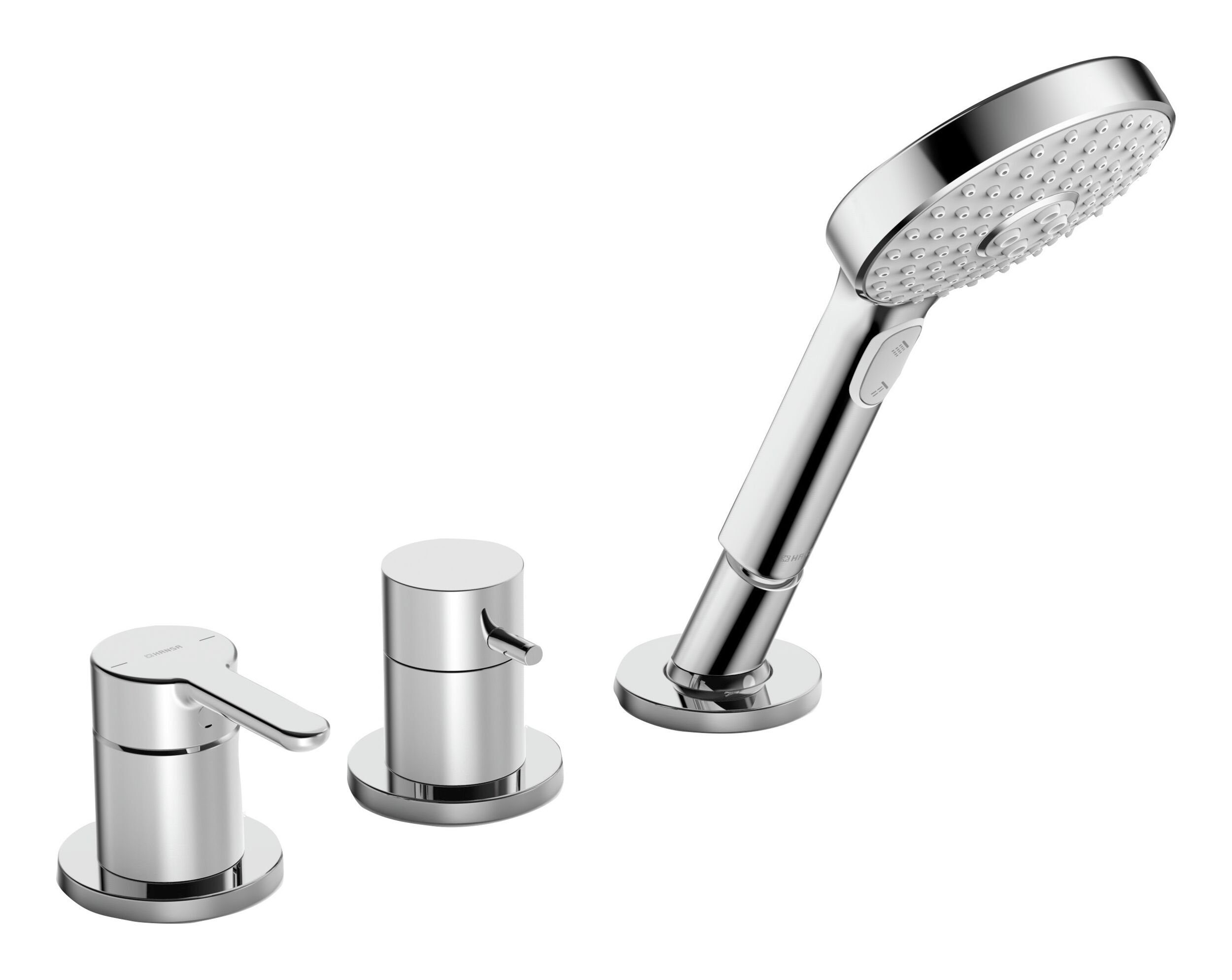 HANSA Wannenarmatur Hansadesigno Style Fertigmontageset Einhandmischer 3-Loch f. alle 4.0 Einbausets