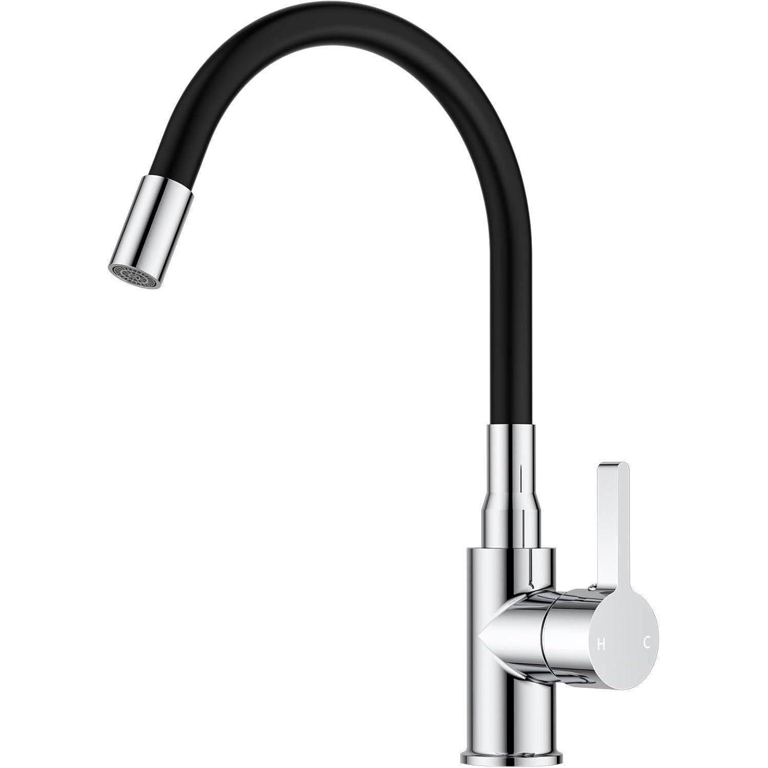 Küchenarmatur Flexible Wasserhahn Küche 360° Drehbar Einhebelmischer Edelstahl