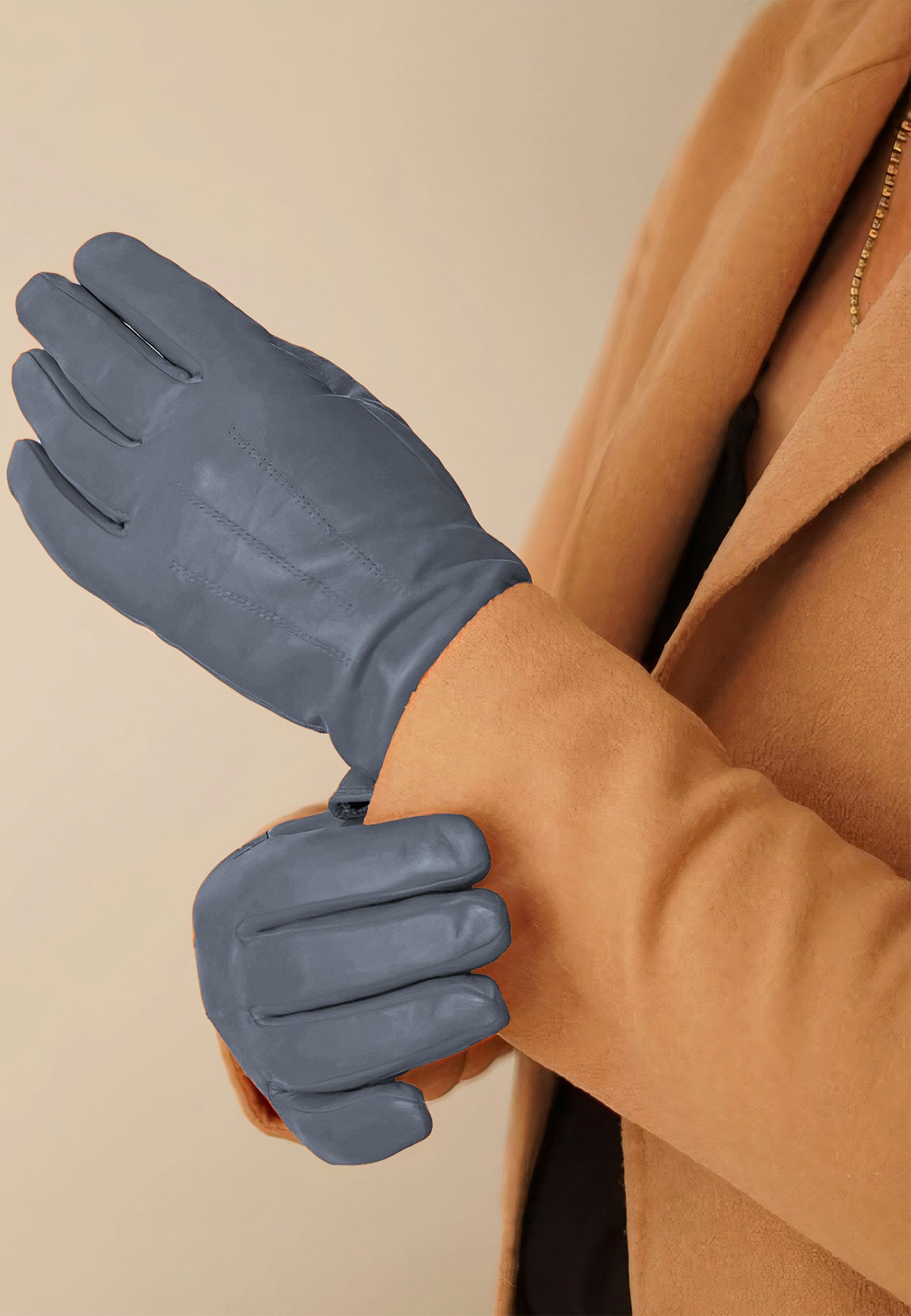 KESSLER Lederhandschuhe Style Carla (Paar, 1-St., Handschuhe) Leather Working Group zertifiziertes Leder, REPREVE® Fleecefutter