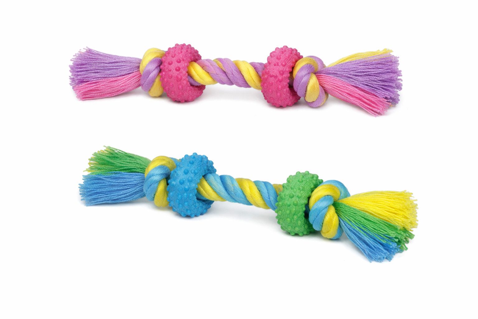 Nobby Tiertaue Nobby Rope Toy, Seil mit Vollgummi für Welpen 1, Zufallsartikel, 1St.