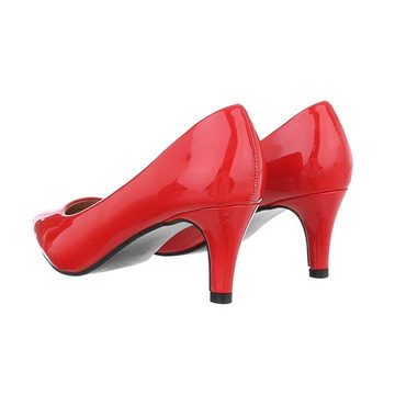 Ital-Design Damen Abendschuhe Elegant Pumps (85744303) Pfennig-/Stilettoabsatz Klassische Pumps in Rot