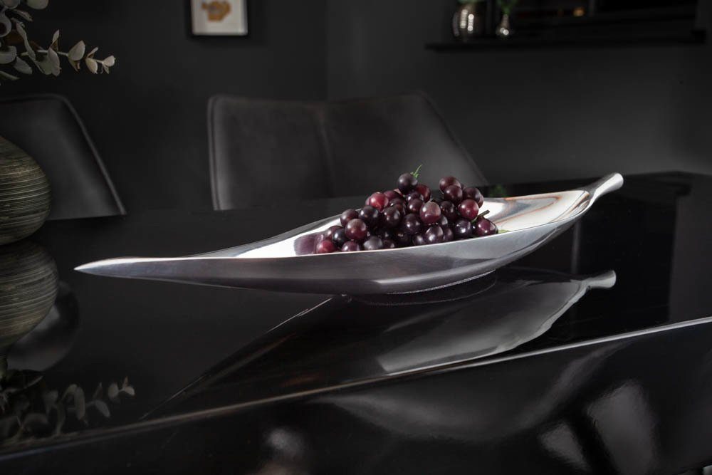 riess-ambiente Dekoschale SILVER LEAF 41cm silber, Wohnzimmer · Accessoires · Schlüssel · Handarbeit · Metall · Modern