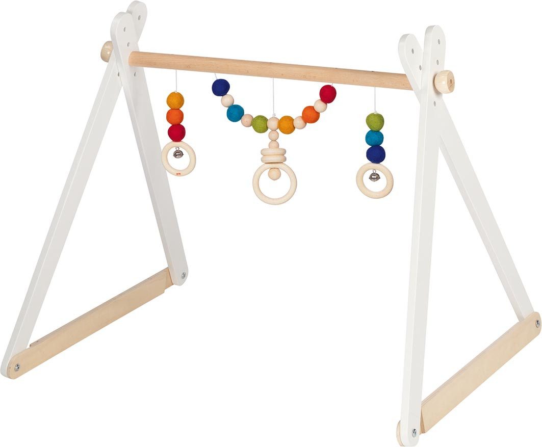 goki Greifspielzeug Baby-Fit Regenbogen, Greif- und Spieltrainer, aus Holz und Filz