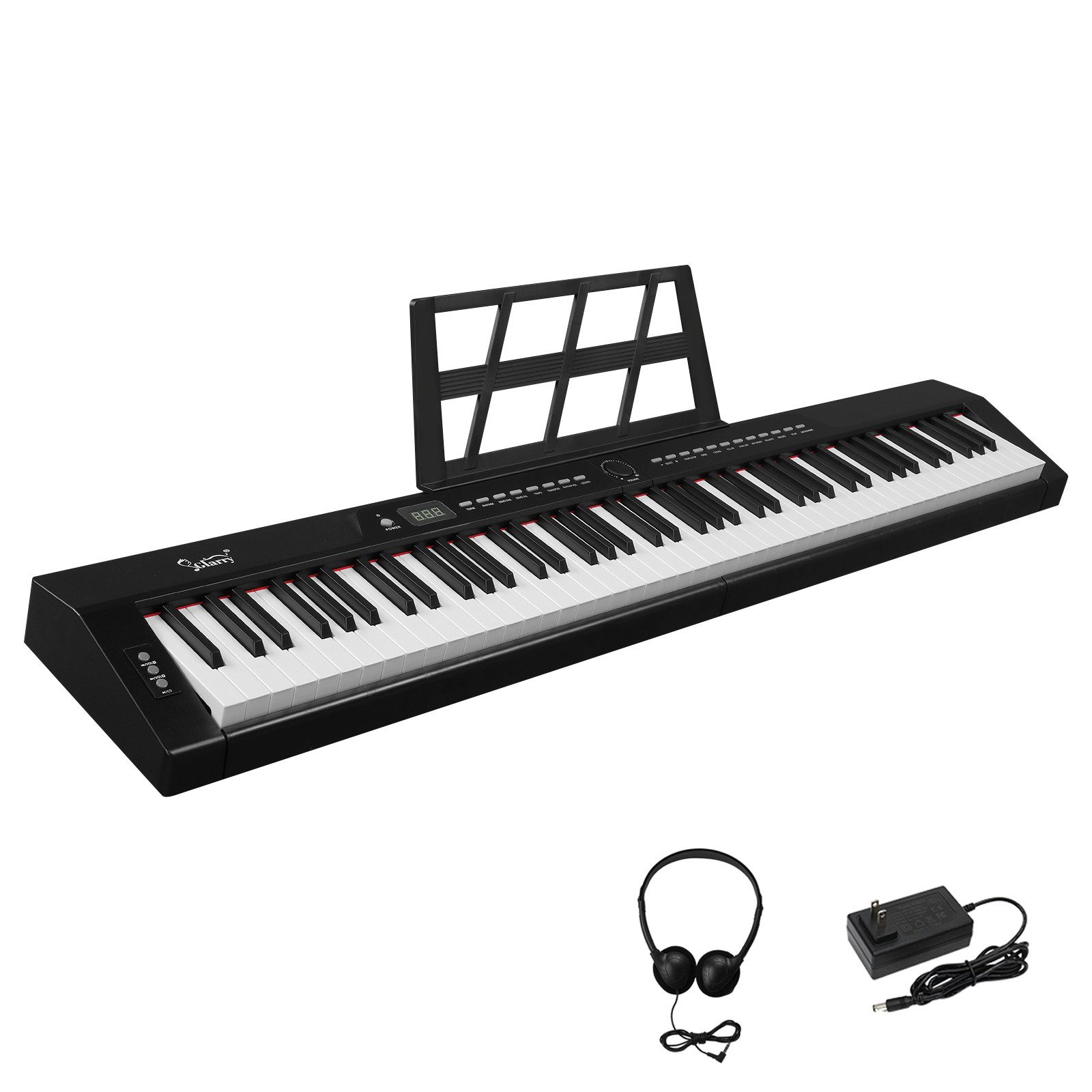Digitalpiano Tragbares E-Piano 88 Tasten Sustain Pedal Keyboardständer