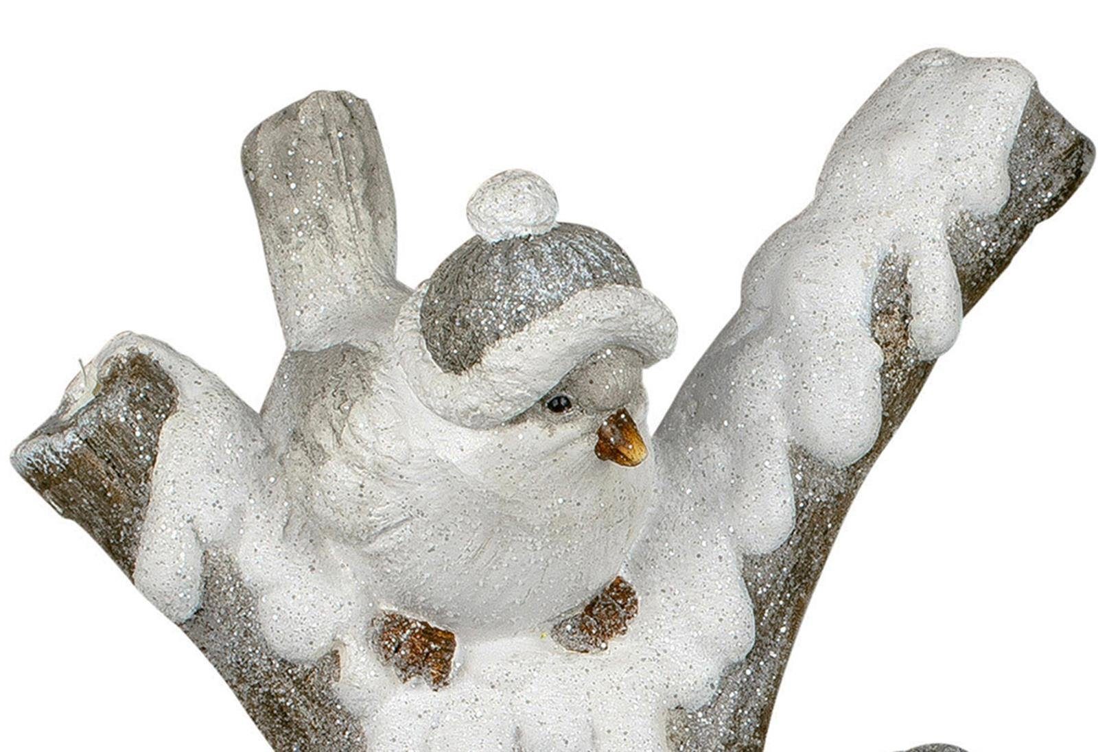 Windlicht Ast Windlicht-Winter-Vögel dekojohnson Gartendeko auf 36x58cm