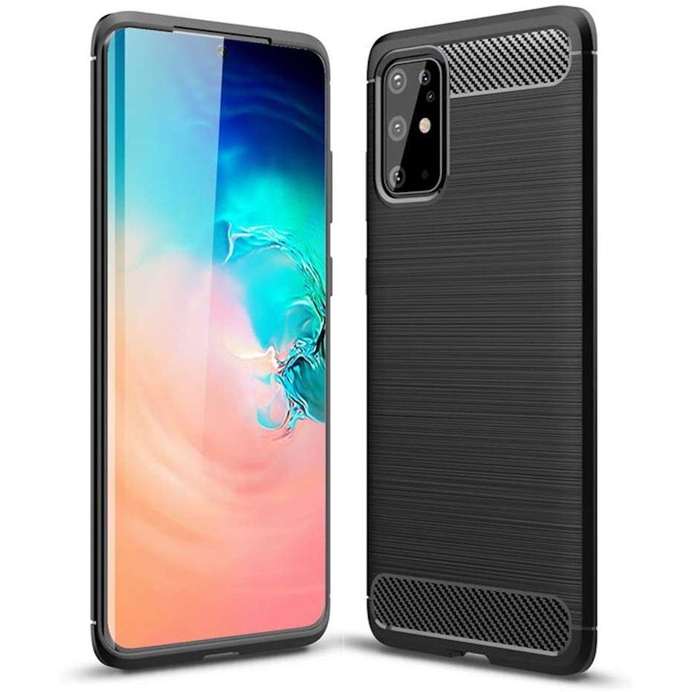 CoolGadget Handyhülle Carbon Handy Hülle für Samsung Galaxy S20 Plus 6,7 Zoll, robuste Telefonhülle Case Schutzhülle für Samsung S20+ 5G Hülle