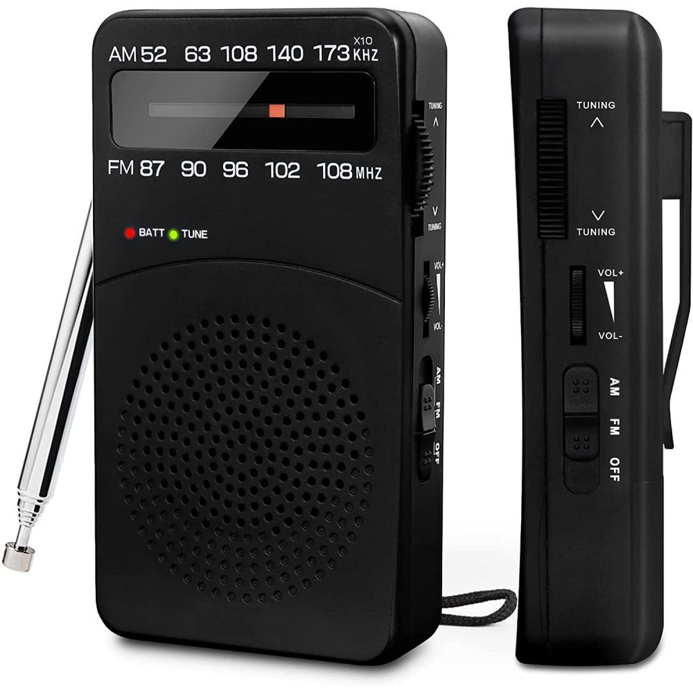 GelldG KFM/AM/WB Radio Batteriebetrieben mit Signalanzeige Radio