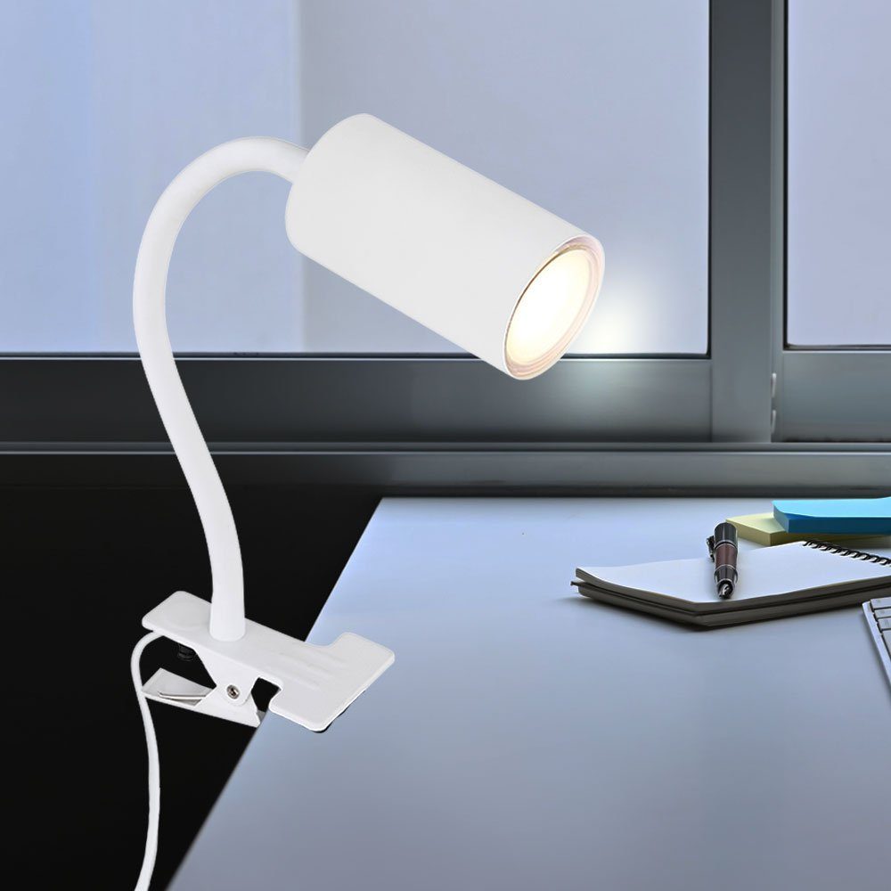 etc-shop Klemmleuchte, Schwanenhals Leselampe inklusive, klemmbar nicht Schreibtischlampe Leuchtmittel
