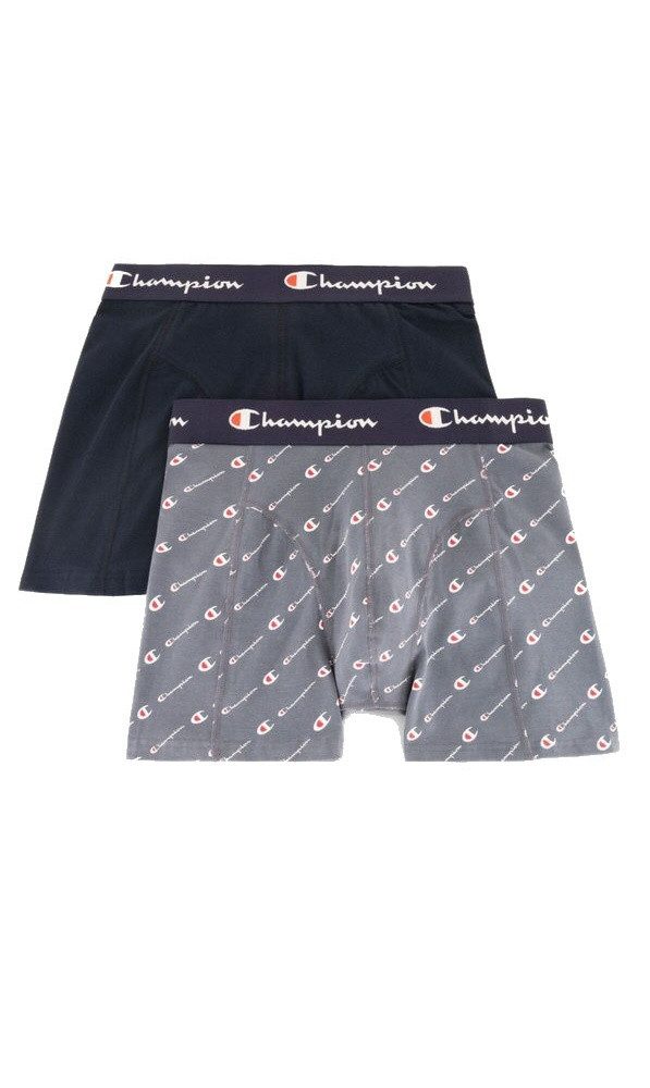 Champion Boxershorts (Baumwolle) Unterwäsche grau/dunkelblau Herren günstig online kaufen