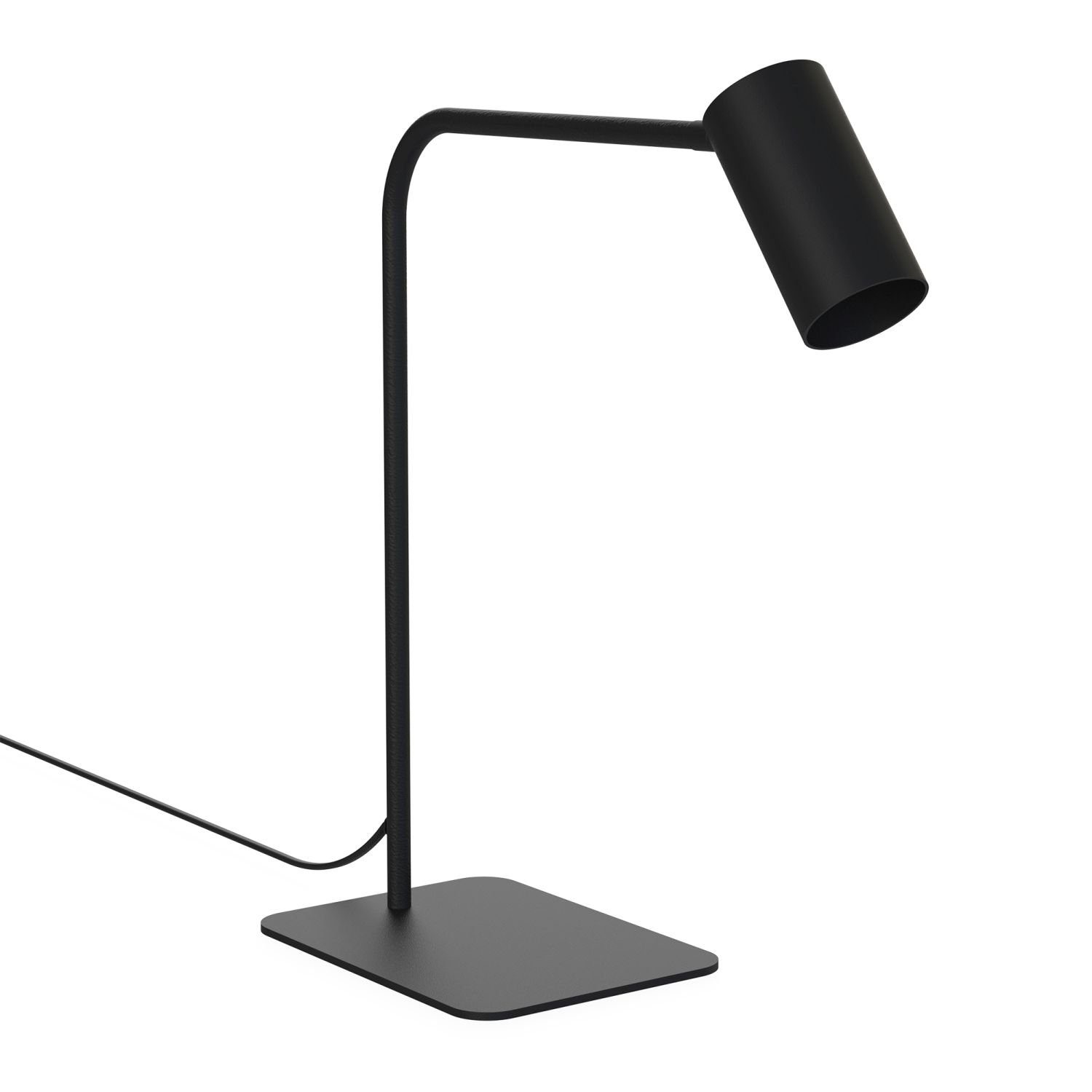 Licht-Erlebnisse Schreibtischlampe COLENE, ohne Leuchtmittel, Schreibtischleuchte GU10 40 cm Schwarz Metall Modern Beleuchtung