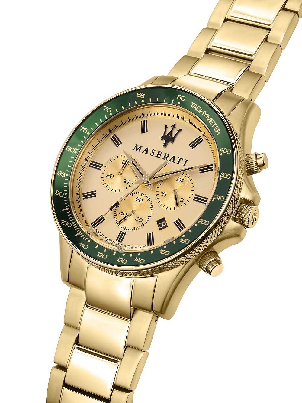 MASERATI Quarzuhr Maserati R8873640005 Sfida Chronograph Herrenuhr 44mm 10ATM Maserati R8873640005 Sfida Chronograph Herrenuhr 44mm 10ATM
