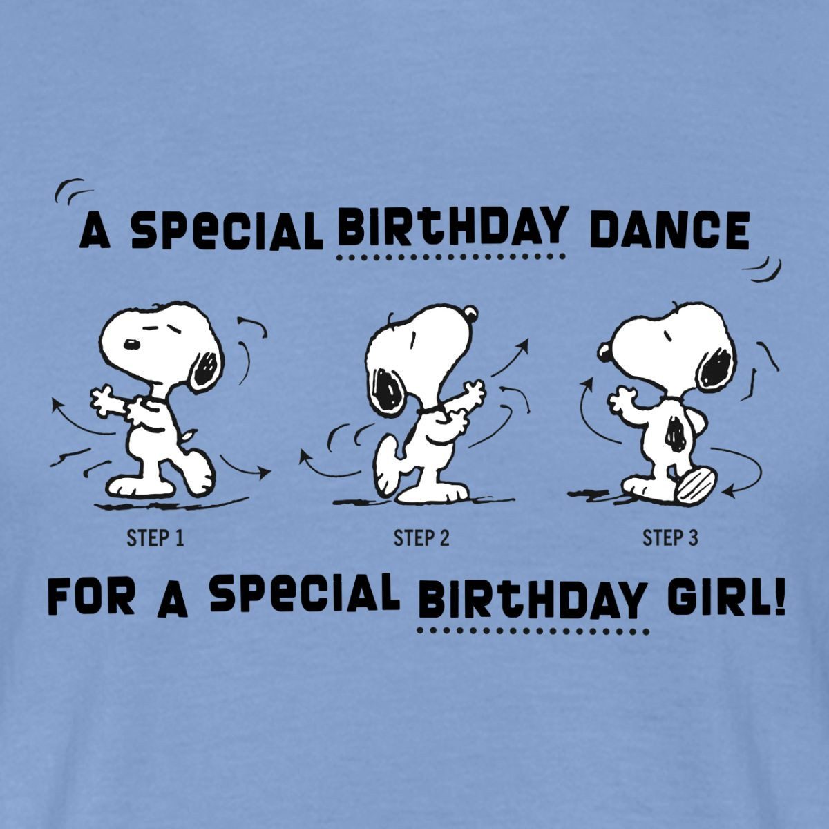 Spreadshirt T-Shirt Peanuts Design Snoopy Geburtstagstanz Mädchen Männer T-Shirt (1-tlg)