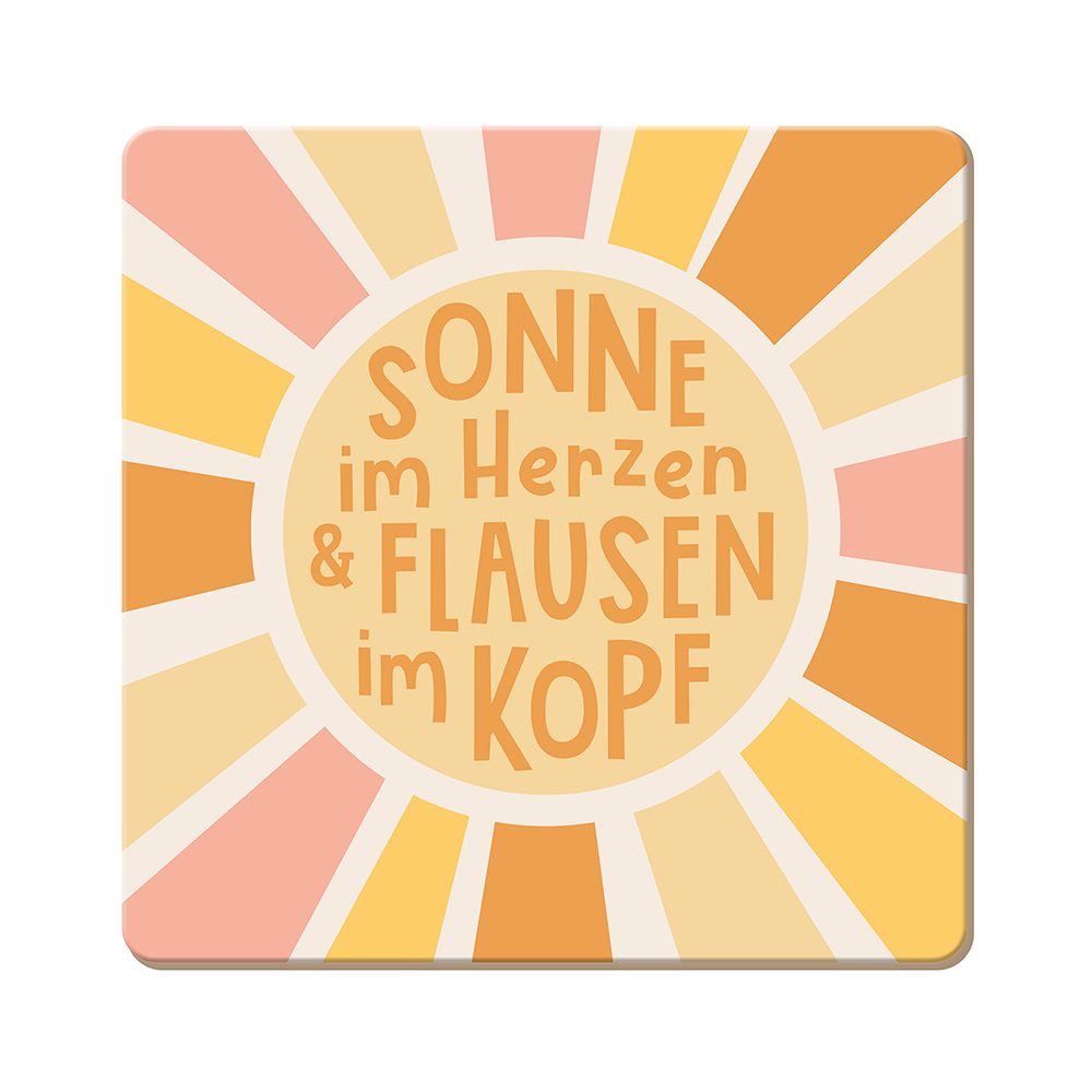 Grafik Werkstatt Подставки для напитков Korkuntersetzer Sonne im Herzen, 1-tlg.