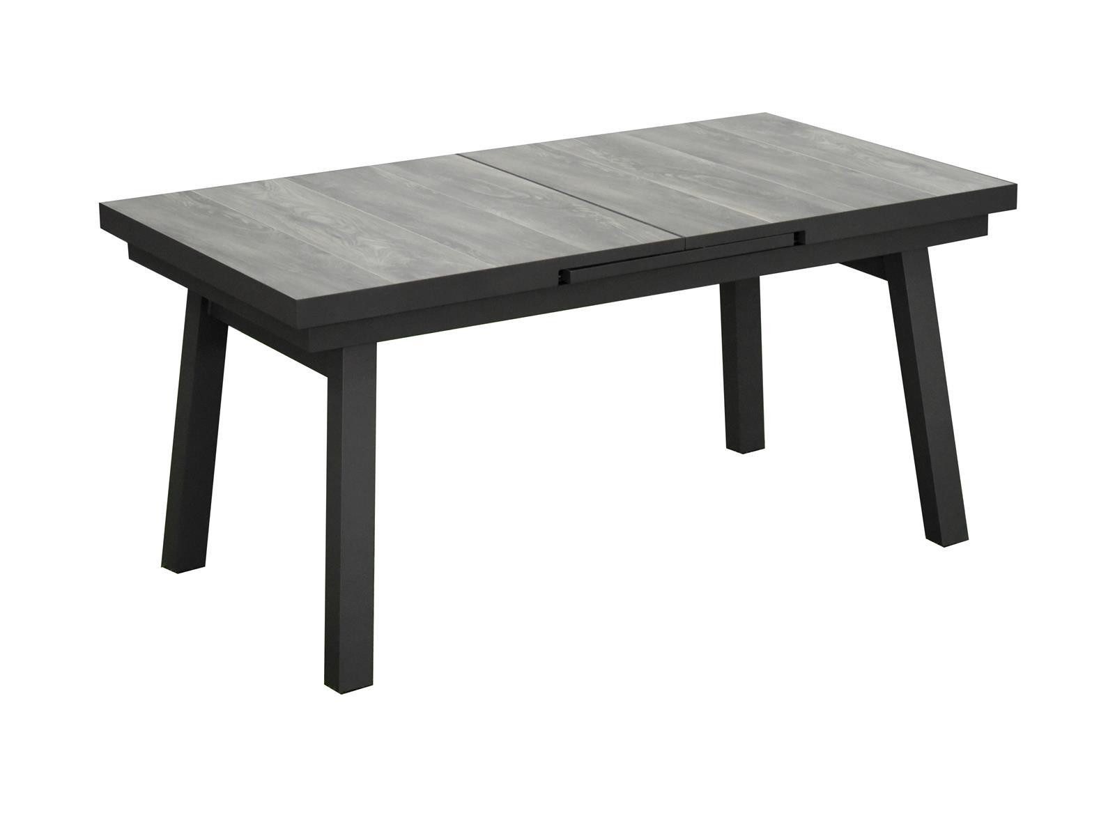bellavista - Home&Garden® Gartentisch Gartentisch Sydney ausziehbar Keramik Holzoptik 162–212 cm (Set, 1-St., 1), Aluminium, ausziehbar, wetterfest - Garten, Terrasse, Balkon & Outdoor