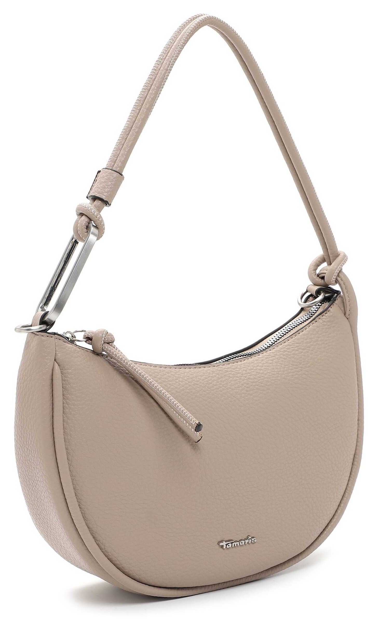 SHOULDER taupe Logo-Innenfutter BAG, Schultertasche mit Tamaris