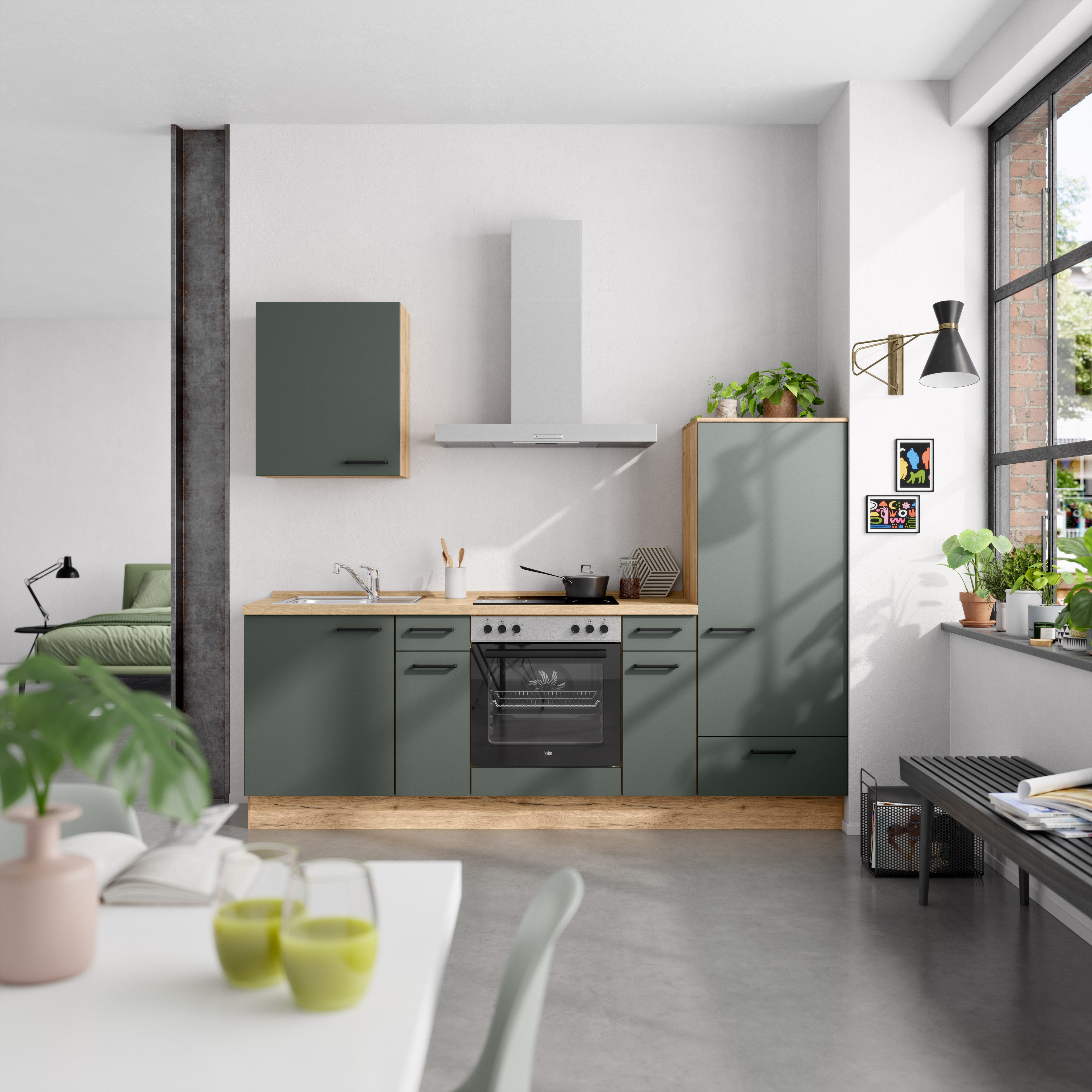 nobilia® Küchenzeile "Easytouch I", NEU: individuell anpassbar mit gratis Profi-Beratung, vormontiert, Breite 240 cm, Ausrichtung wählbar, wahlw. mit E-Geräten