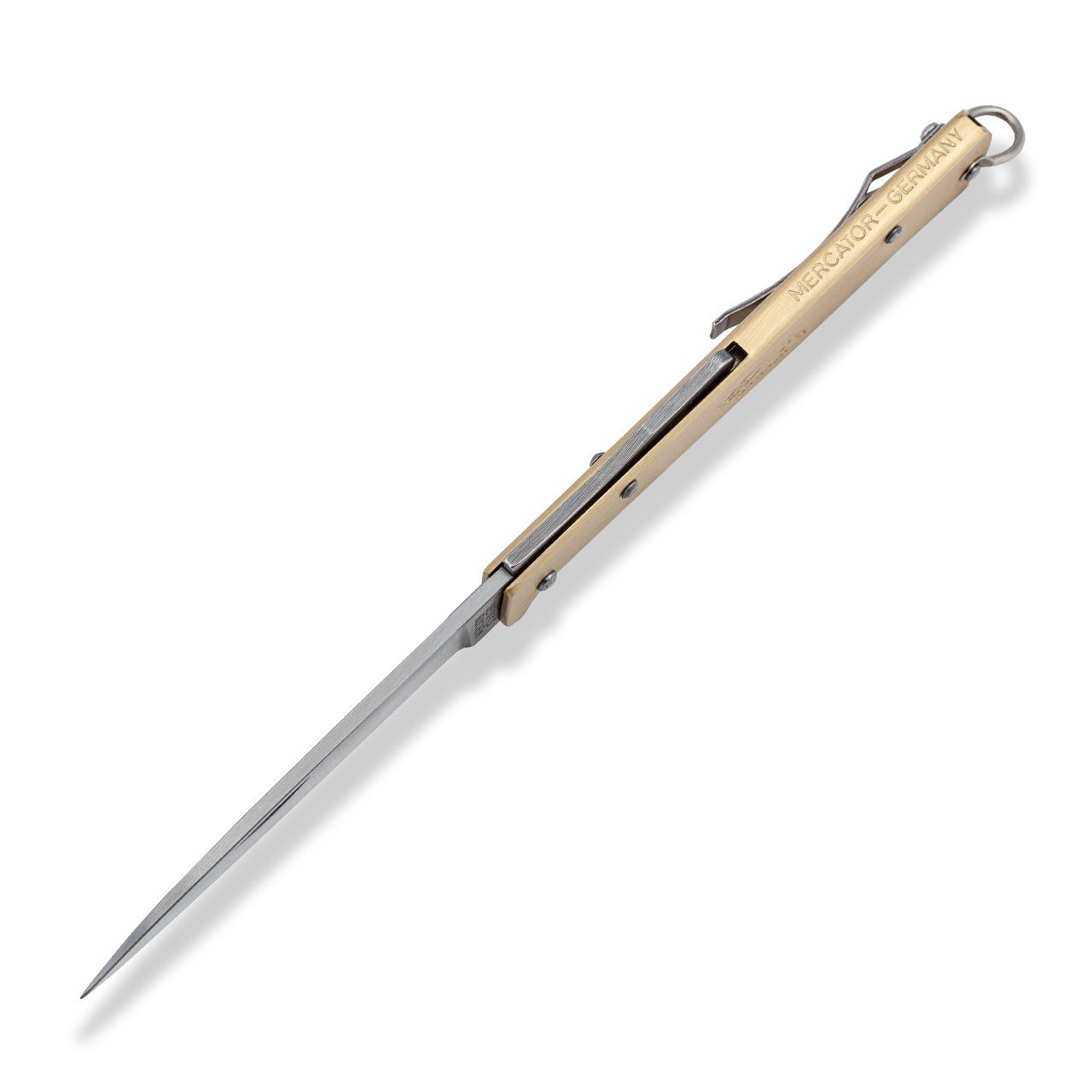 Taschenmesser Klinge Messer Messing mit Mercator-Messer groß Backlock rostfrei, Otter Clip,