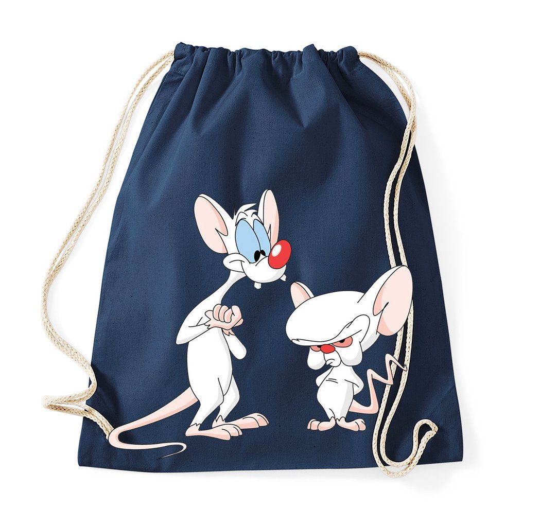 Turnbeutel Brain und Pinky Baumwoll Tasche Turnbeutel