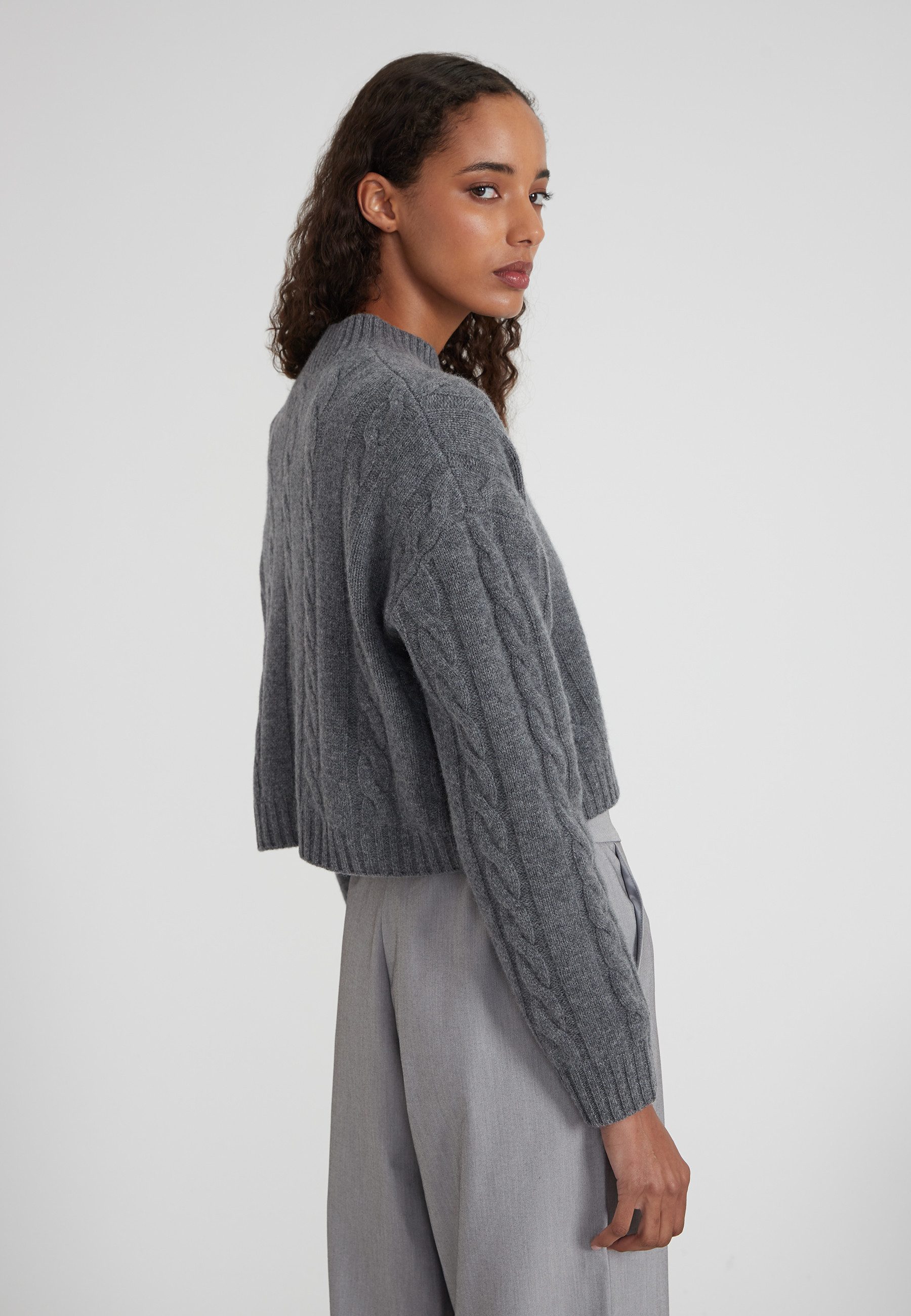 Style Republic Rollkragenpullover Merino- Kaschmir Gemisch OVERSIZED KURZER
