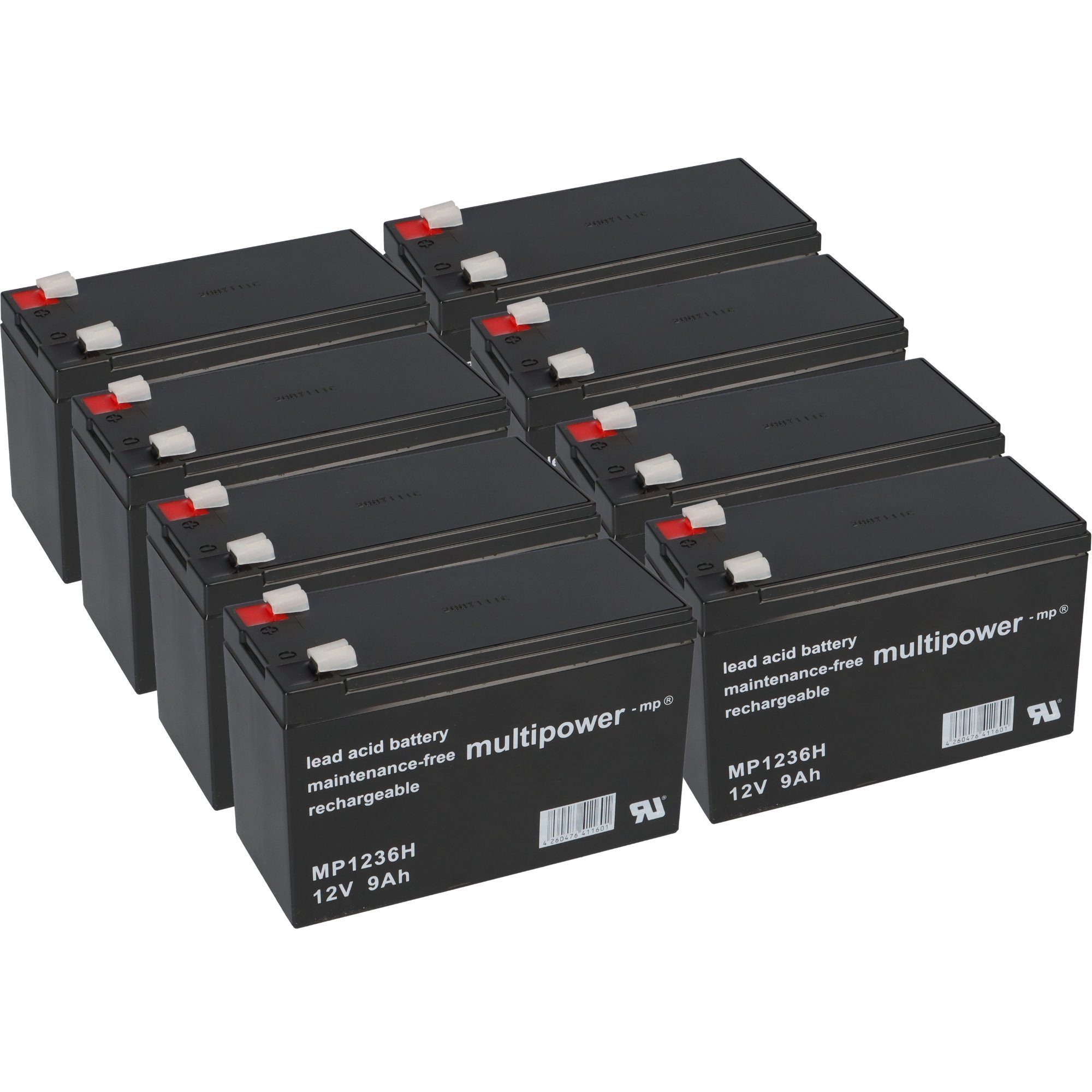 Akkuman Ersatzakku Best Power B610 3000VA Markenakku 8x 12V 9Ah USV Akku