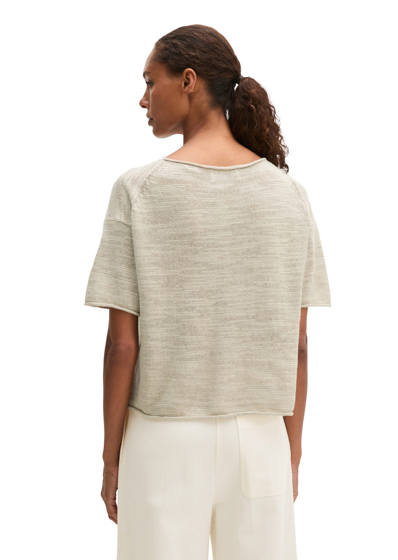 Marc O'Polo Strickpullover aus Leinen-Baumwolle-Mix