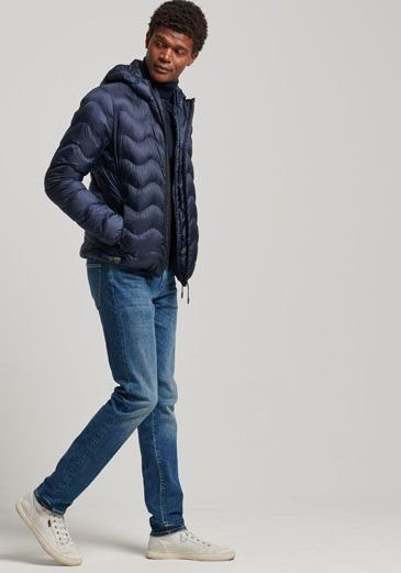 french HOODED Steppjacke MID navy SD-VINTAGE LAYER Superdry