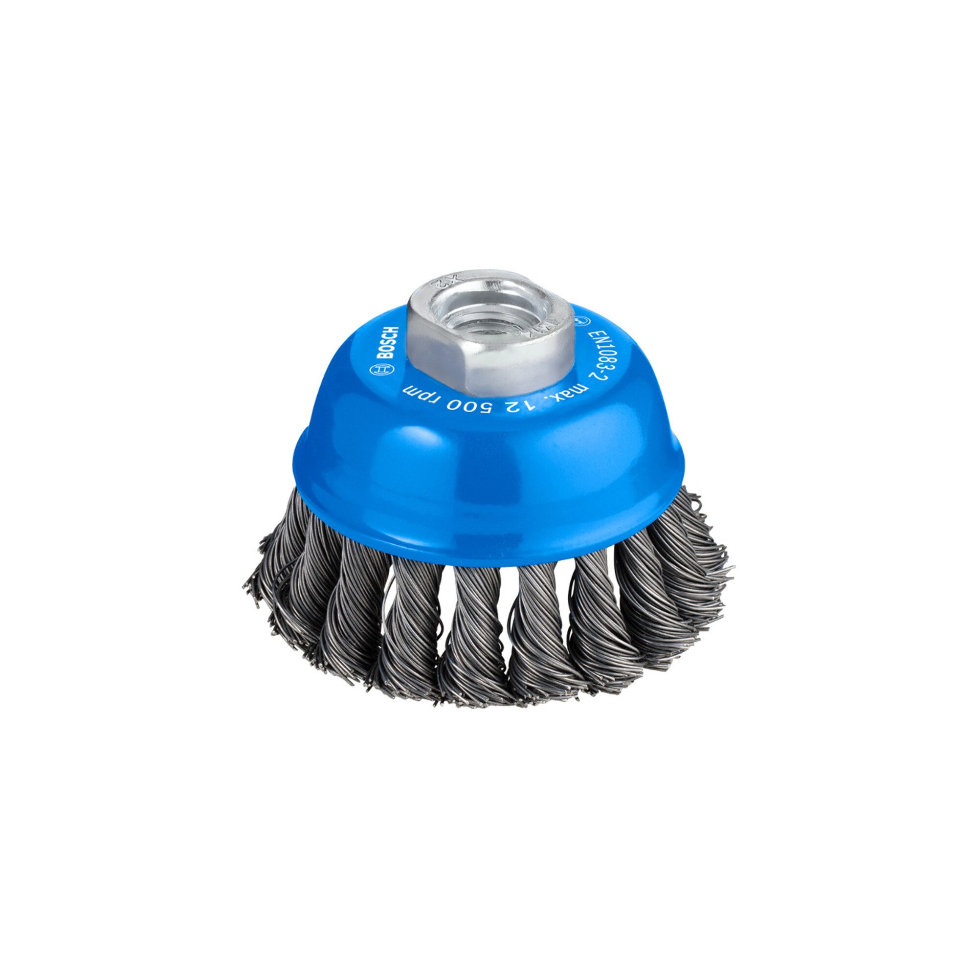 Bosch Professional Topfbürsten-Aufsatz Bosch Topfbürste Stahl gezopfter Draht 75 mm 0,5 mm 12500 U/ min M 14