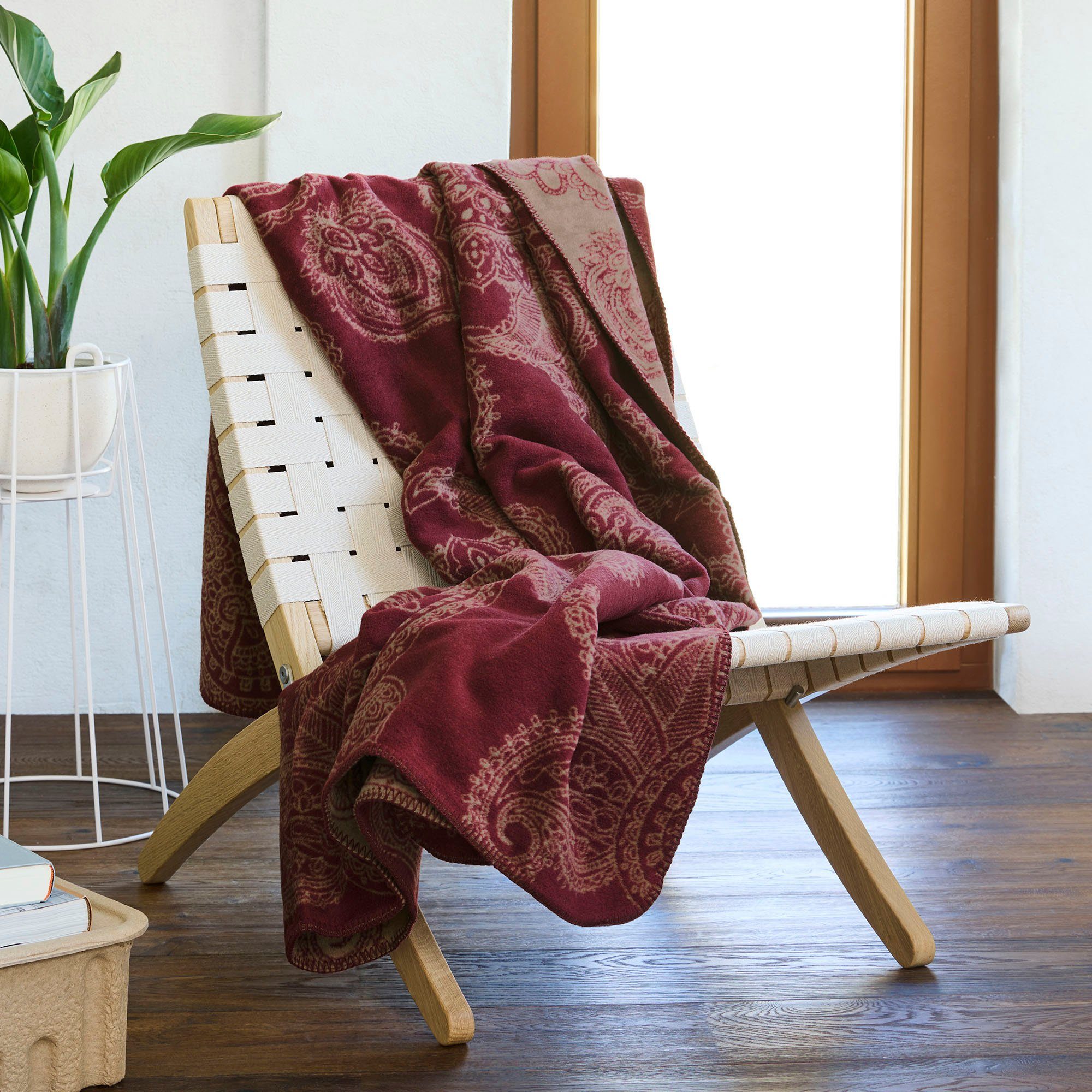 Wohndecke Jacquard Decke Salem, IBENA, mit elegantem Paisley Muster | Wohndecken