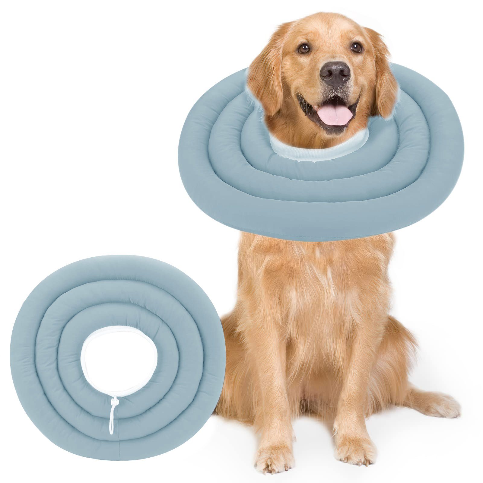 CALIYO Hunde-Halsband Halskrause Hund Katzen Schützender Hundekragen, für  Haustiere Katzen Hunde Nach Operation und Verletzungen