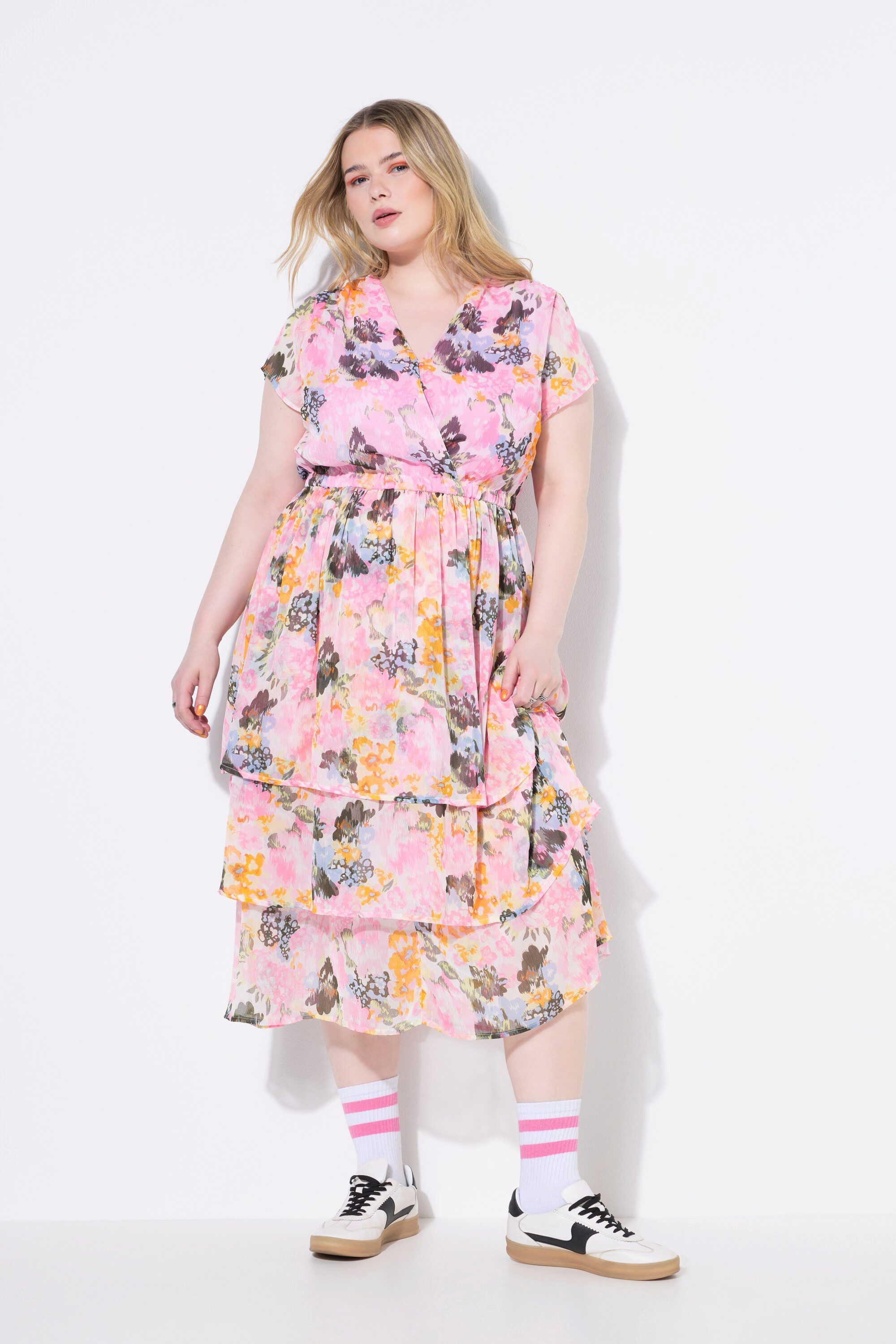 Studio Untold Midikleid Midikleid Chiffon Volants günstig online kaufen
