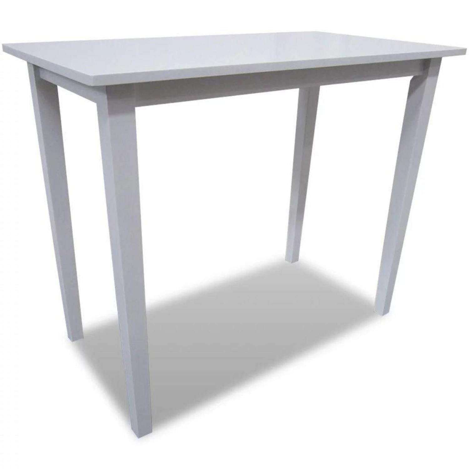 LuxusKollektion Bartisch Stehtisch Bartisch Weiss MDF 110x60cm (1-St)