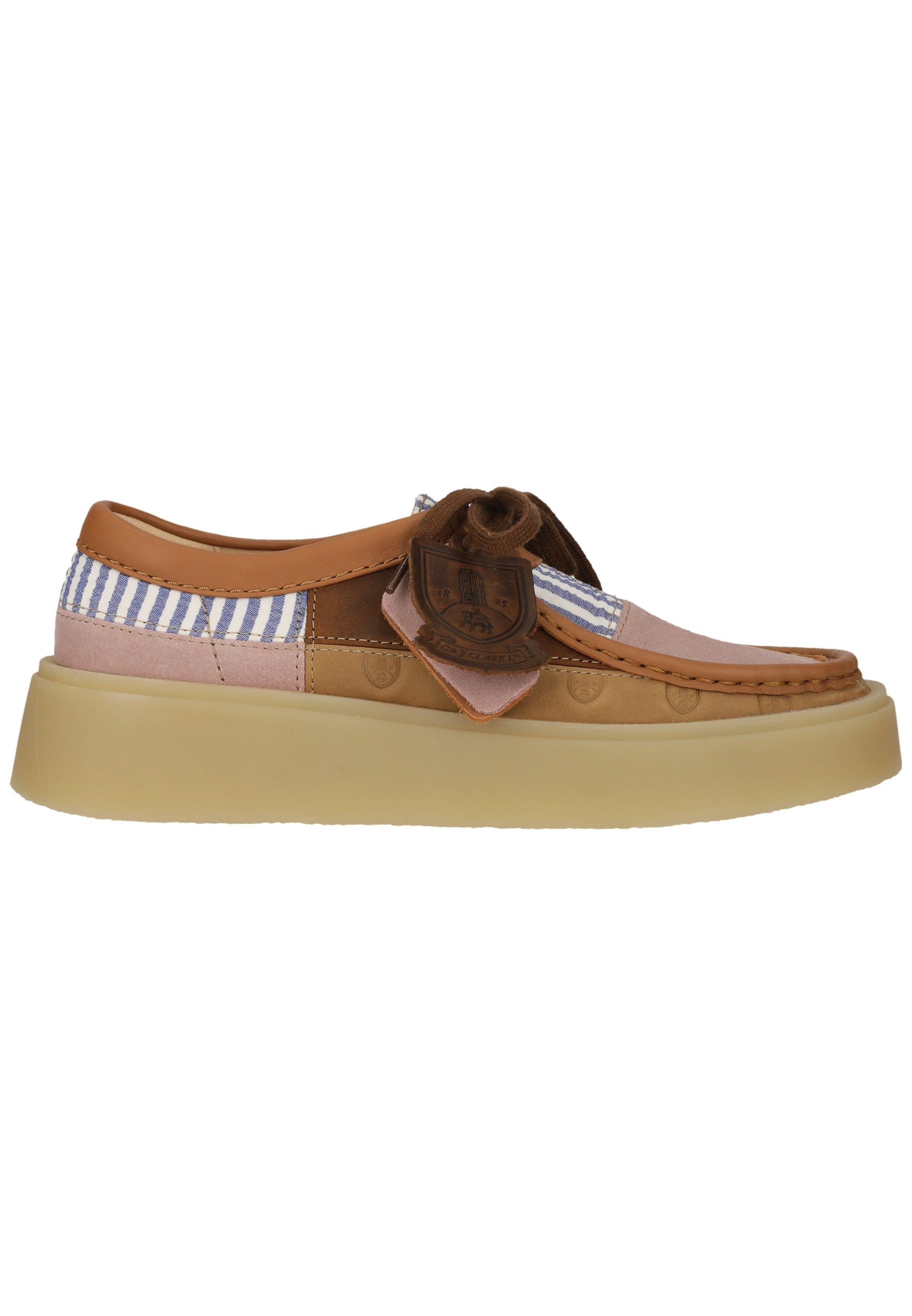 Clarks Torview Schnürschuh mit Uni-Streifen und Monogramm-Prints