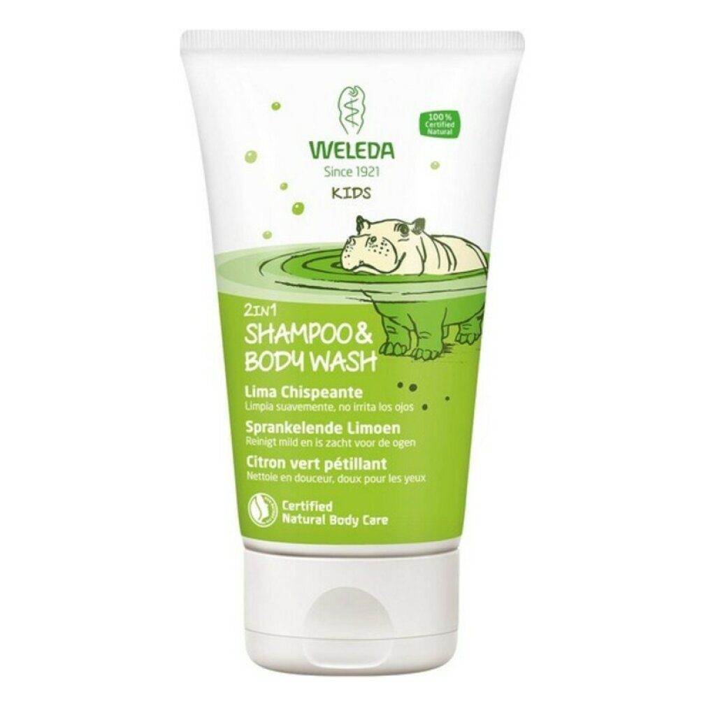 WELEDA Duschgel Kids Shampoo & Shower 2in1 Limette, 150 ml