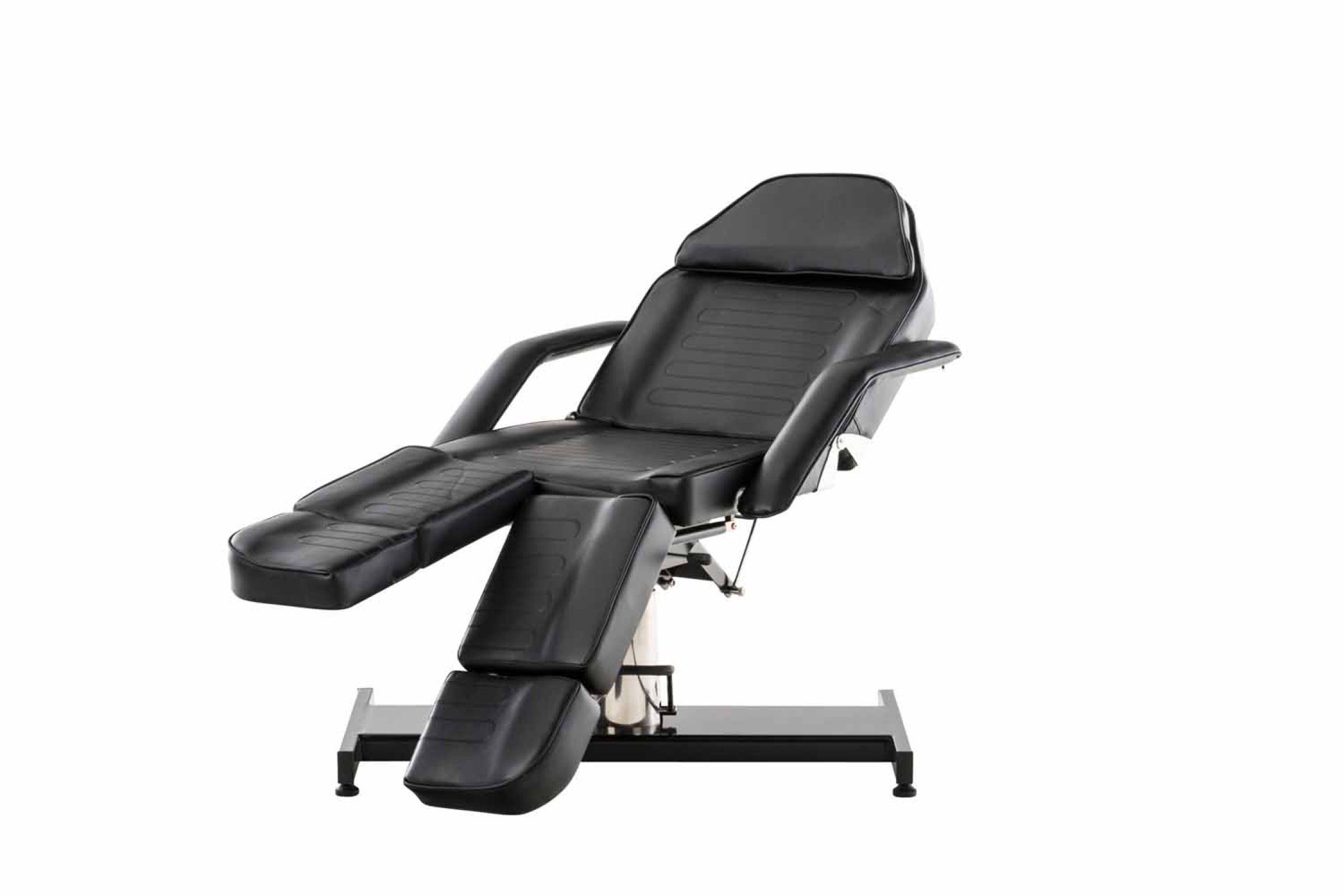TPFLiving Massageliege Sphero - Hydraulische Kosmetikliege (Massagebett 360° drehbar. Sitzhöhe 60 - 75 cm, Massagesessel bis zu 400 kg belastbar), mit Feinzellenschaumstoff gepolstert - Material: Kunstleder schwarz