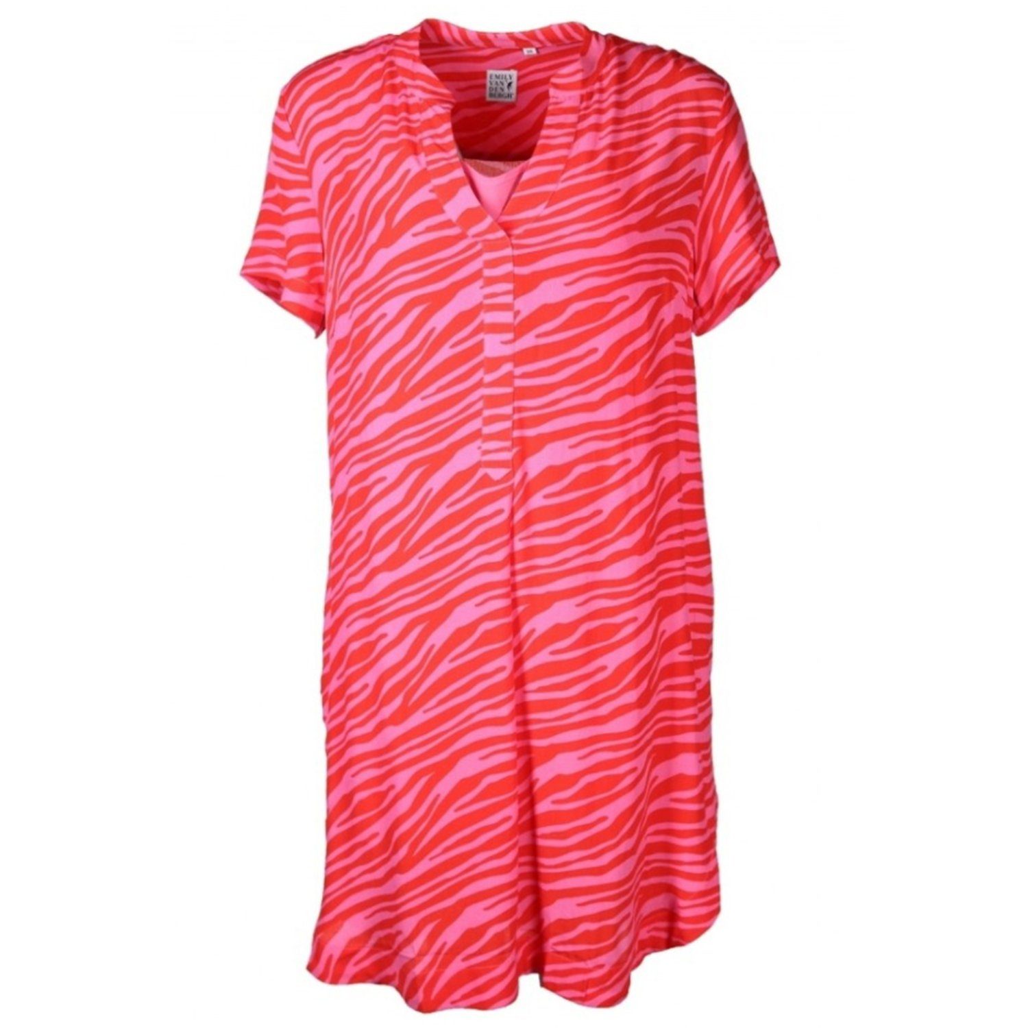 Damen Kleider Emily Van Den Bergh Tunikakleid red/pink Zebra Print