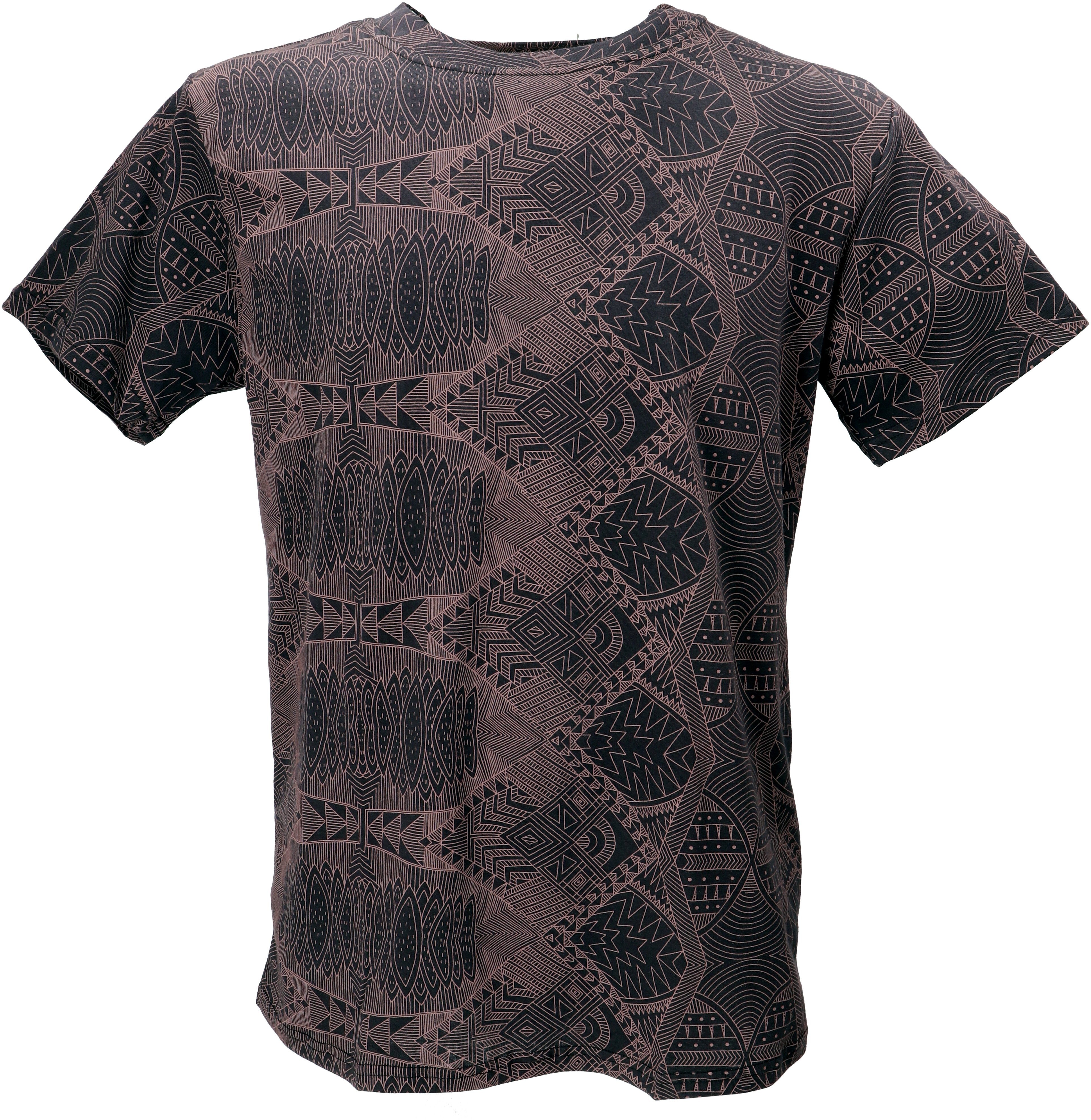 Guru-Shop T-Shirt T-Shirt mit psychedelischem Druck, Goa T-Shirt.. alternative Bekleidung