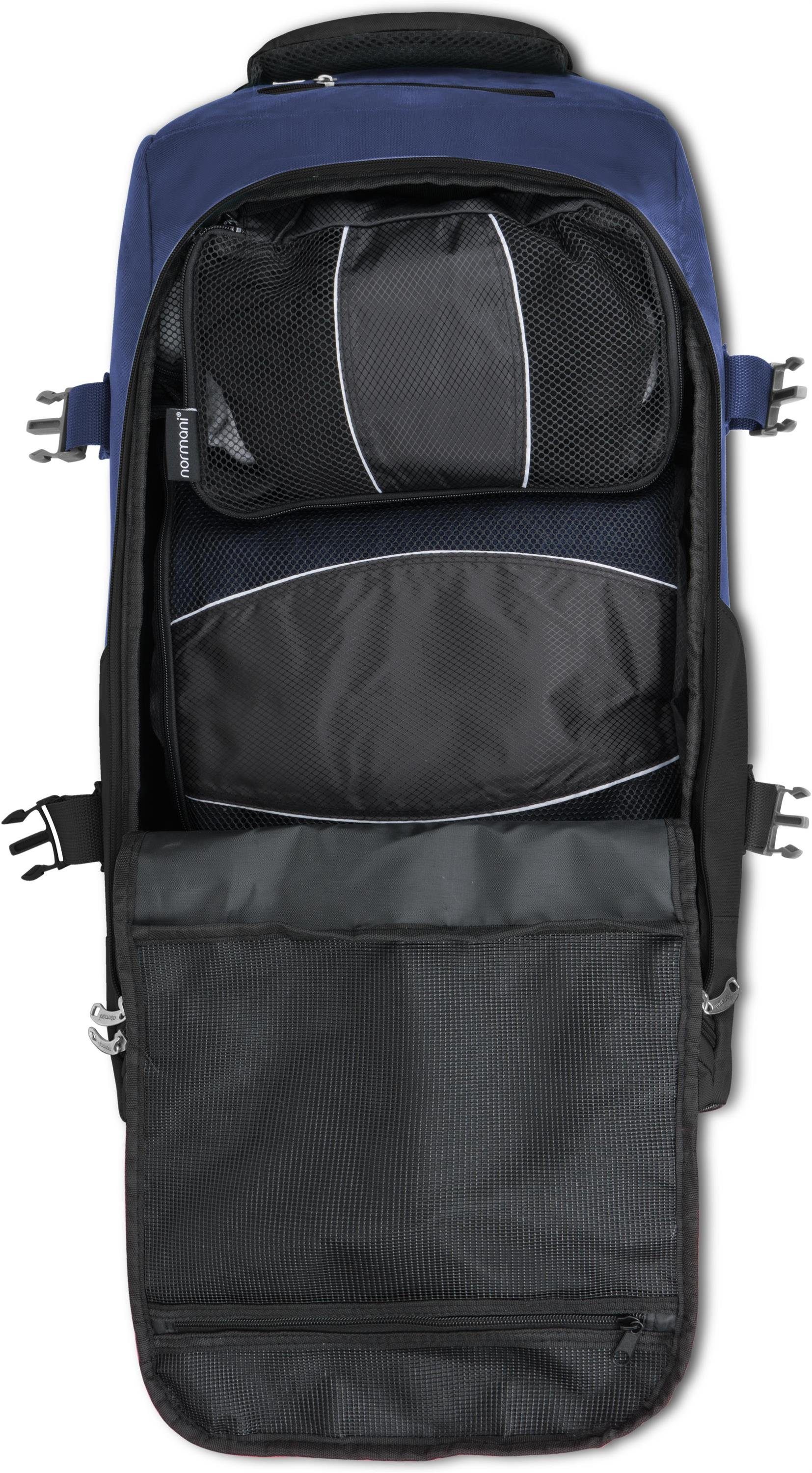 mit Trolleyfunkion Liter Rucksack normani 90 Reisetasche, Schwarz/Navy