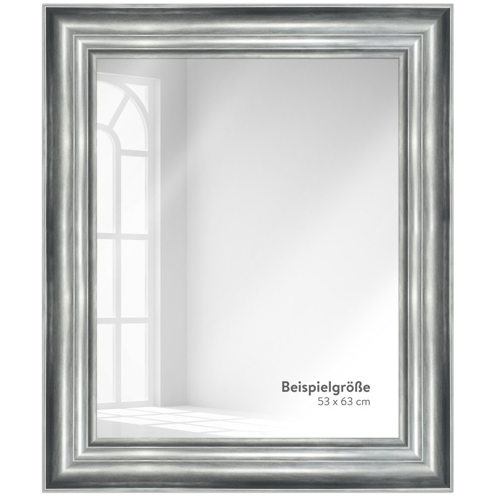WANDStyle Wandspiegel H240, Großer Spiegel Silber 52x62 cm, Wandspiegel groß, Ganzkörperspiegel