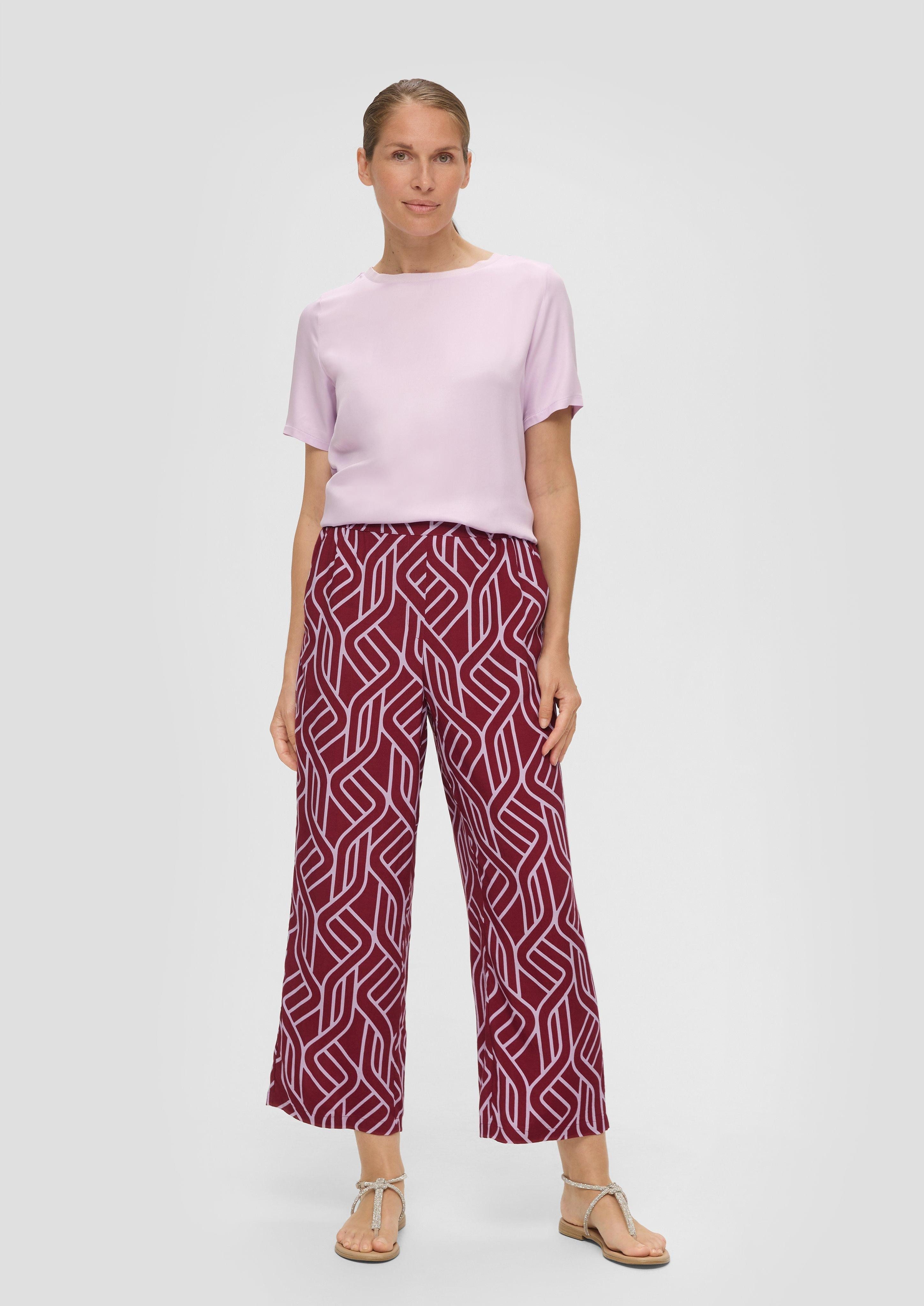 s.Oliver BLACK LABEL Stoffhose Fließende Culotte günstig online kaufen